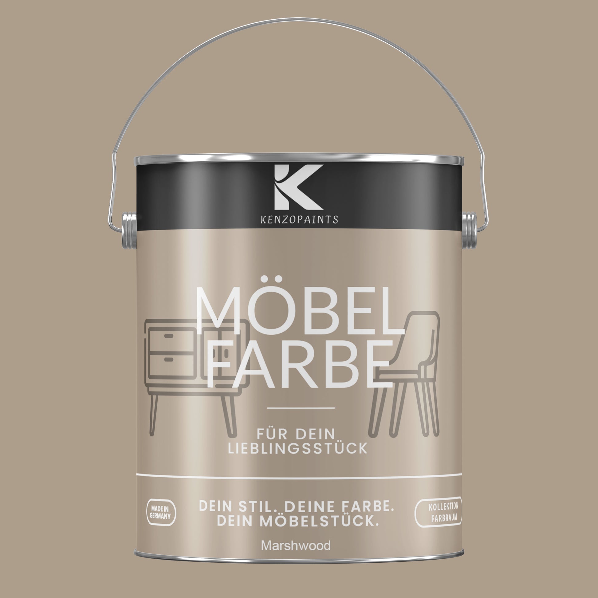 Kenzopaints Möbelfarbe Möbellack Buntlack Farbraum - 2,5Liter - Farbmanufaktur Contura Berkemeier - Farbmanufaktur Contura Berkemeier