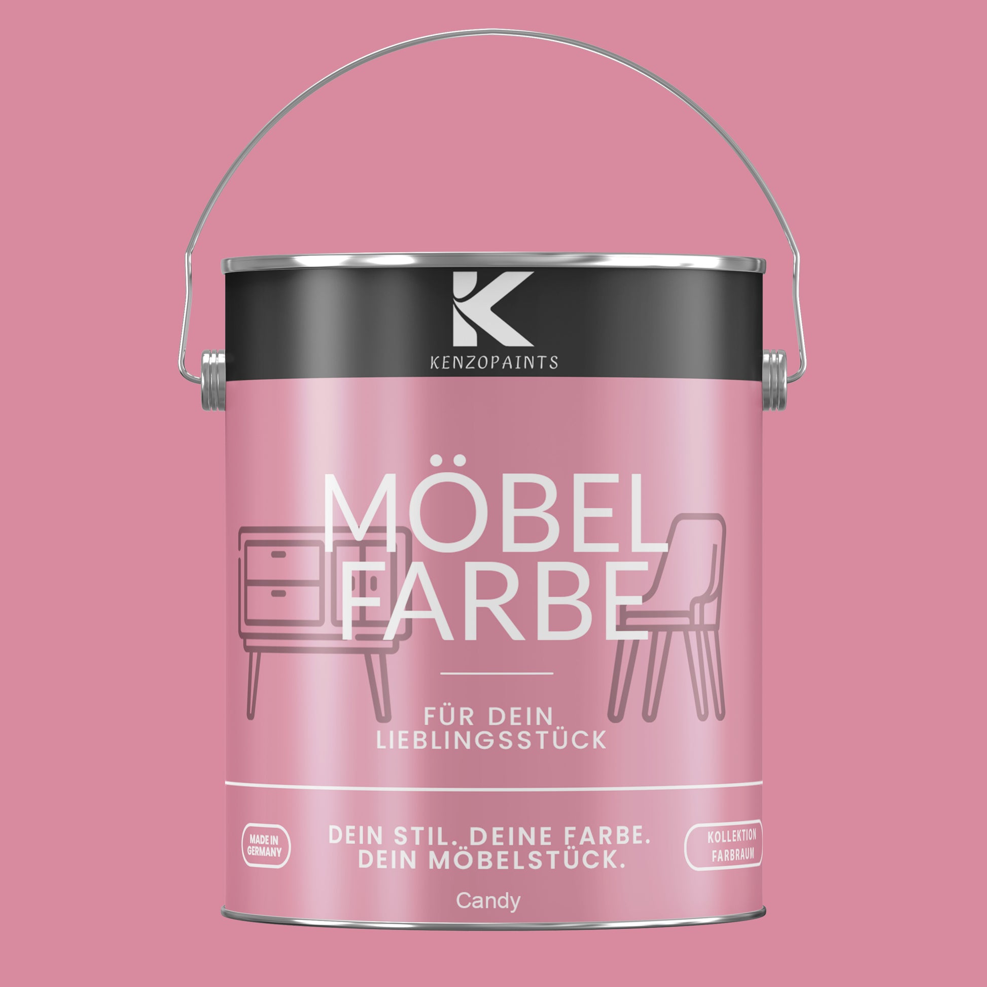 Kenzopaints Möbelfarbe Möbellack Buntlack Farbraum - 2,5Liter - Farbmanufaktur Contura Berkemeier - Farbmanufaktur Contura Berkemeier