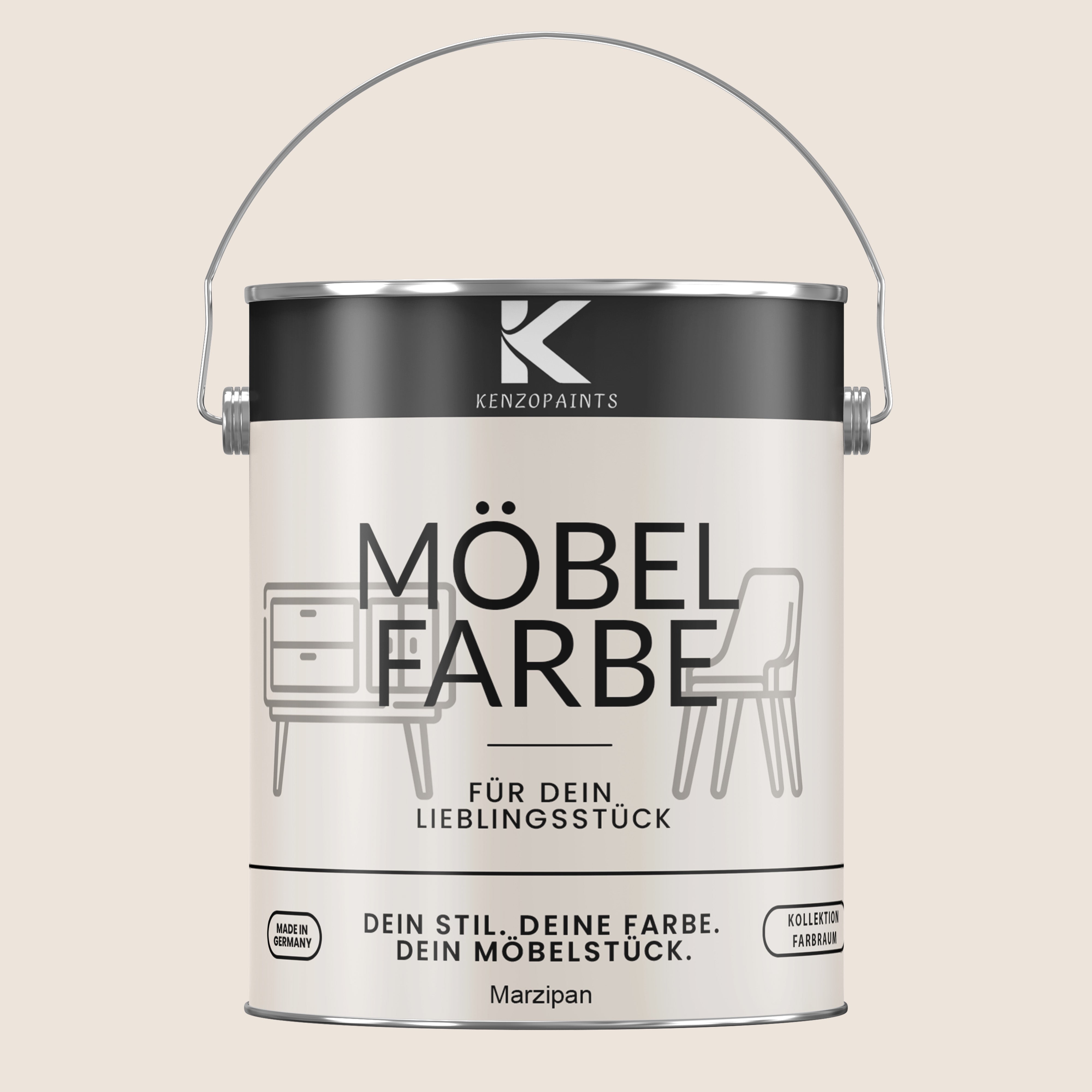 Kenzopaints Möbelfarbe Möbellack Buntlack Farbraum - 2,5Liter - Farbmanufaktur Contura Berkemeier - Farbmanufaktur Contura Berkemeier
