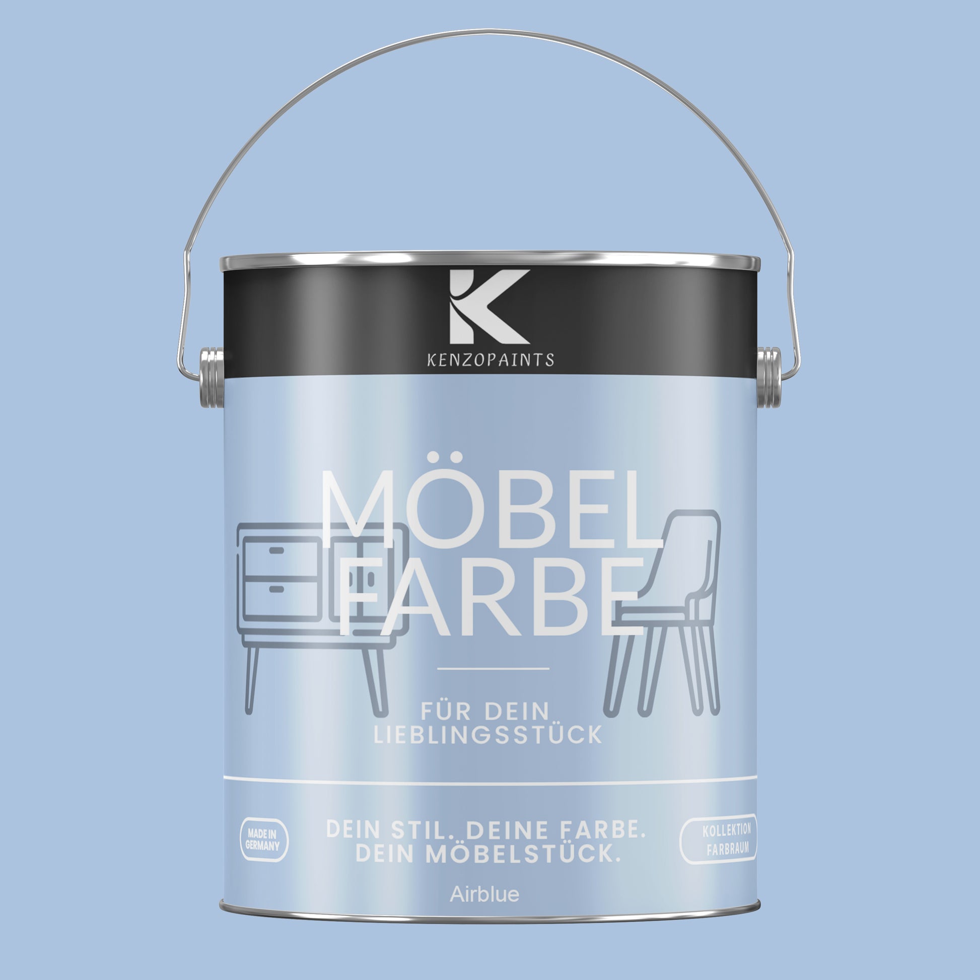 Kenzopaints Möbelfarbe Möbellack Buntlack Farbraum - 2,5Liter - Farbmanufaktur Contura Berkemeier - Farbmanufaktur Contura Berkemeier