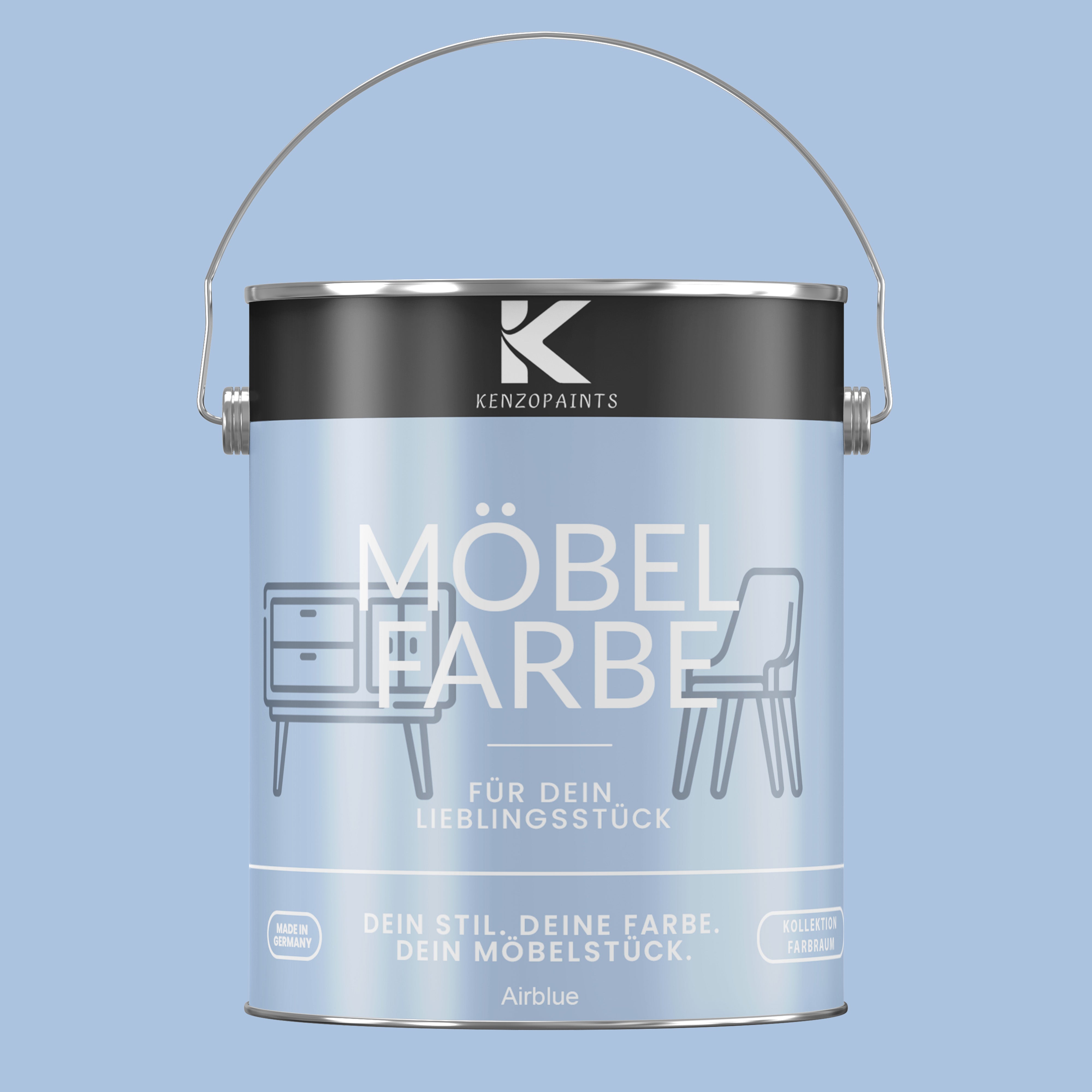 Kenzopaints Möbelfarbe Möbellack Buntlack Farbraum - 2,5Liter - Farbmanufaktur Contura Berkemeier - Farbmanufaktur Contura Berkemeier