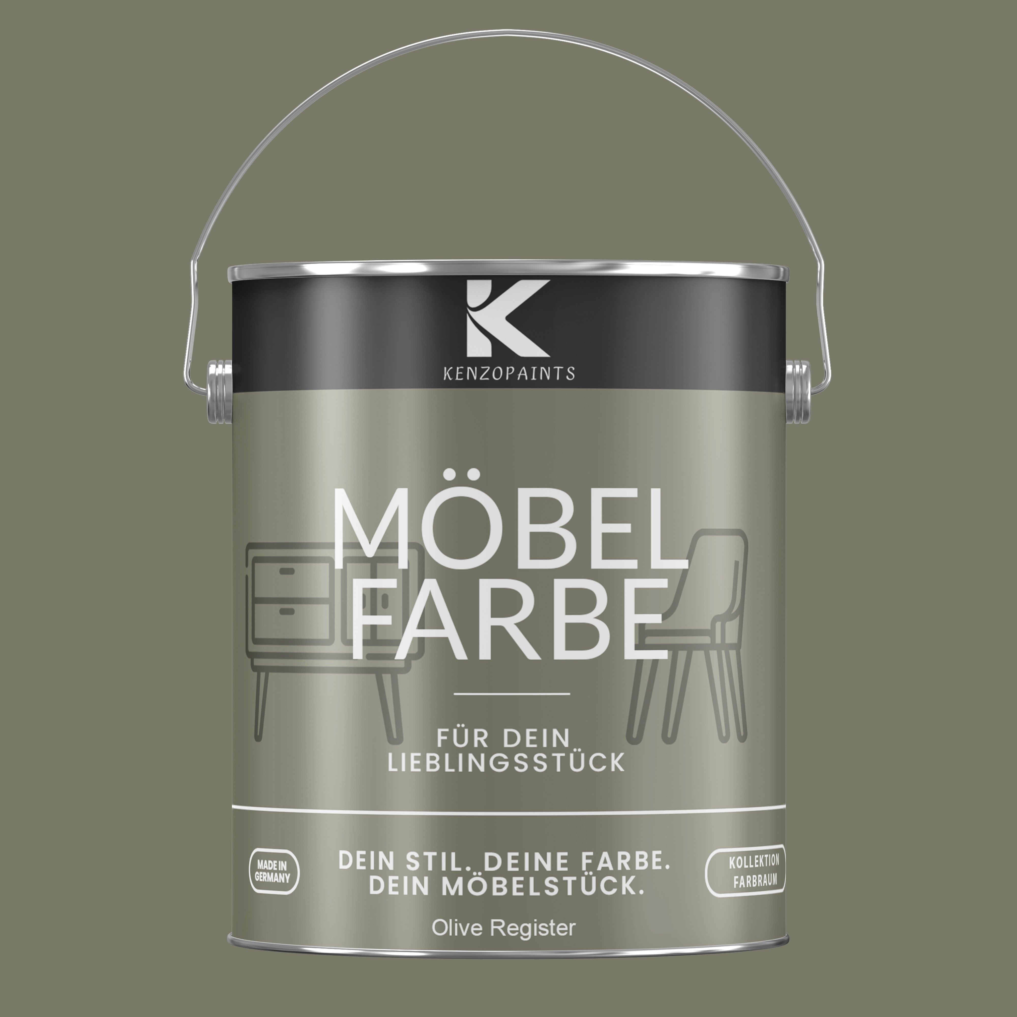 Kenzopaints Möbelfarbe Möbellack Buntlack Farbraum - 2,5Liter - Farbmanufaktur Contura Berkemeier - Farbmanufaktur Contura Berkemeier