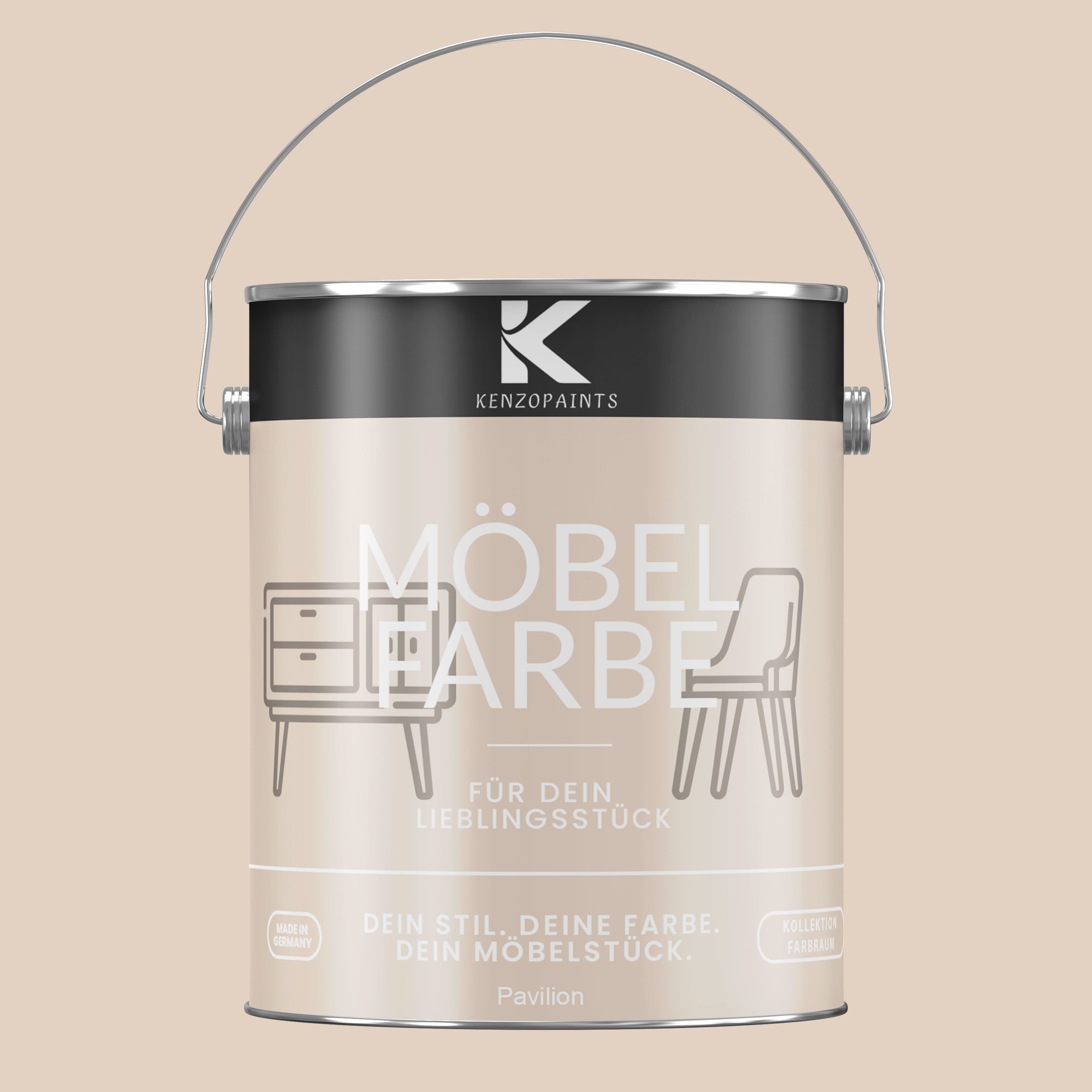 Kenzopaints Möbelfarbe Möbellack Buntlack Farbraum - 2,5Liter - Farbmanufaktur Contura Berkemeier - Farbmanufaktur Contura Berkemeier