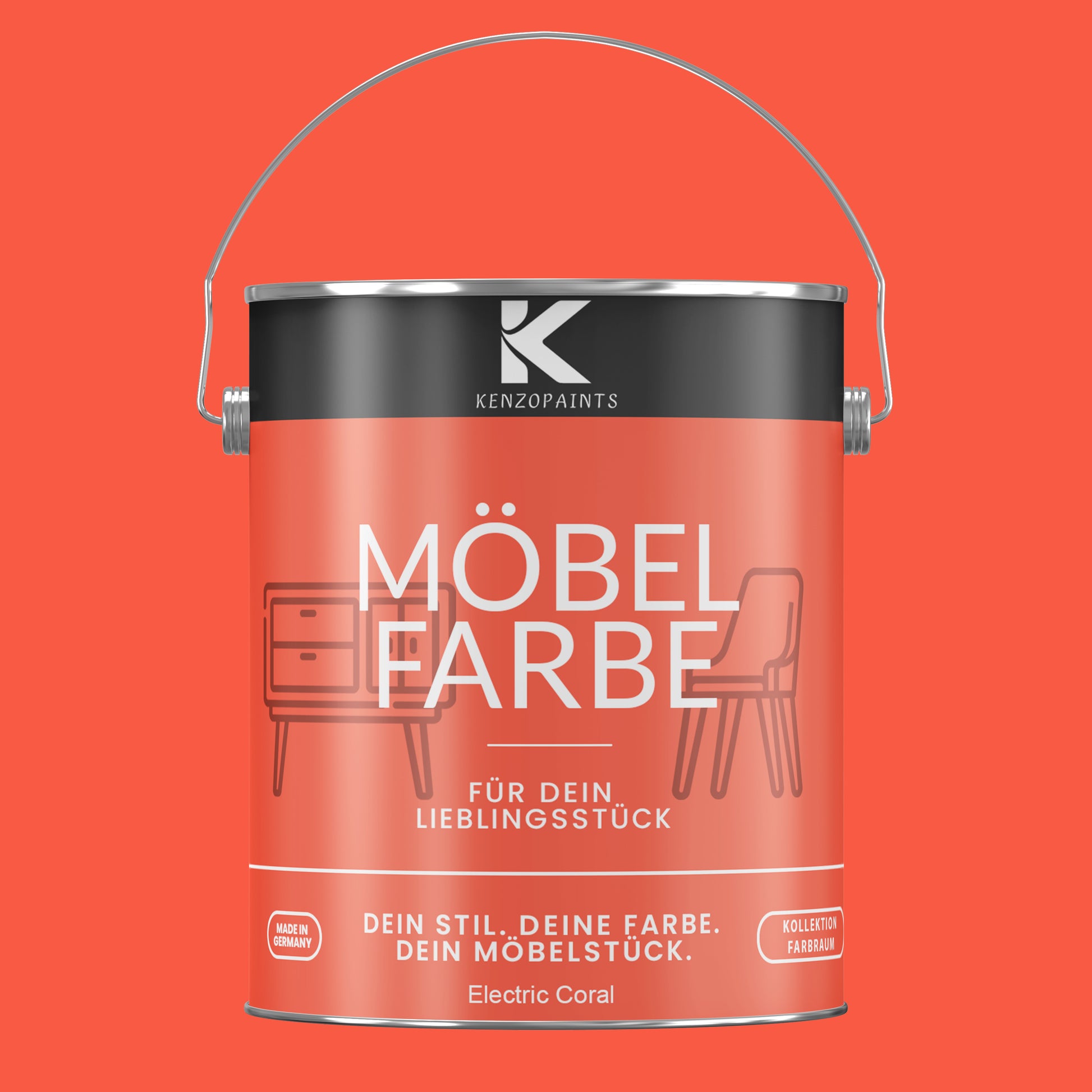 Kenzopaints Möbelfarbe Möbellack Buntlack Farbraum - 2,5Liter - Farbmanufaktur Contura Berkemeier - Farbmanufaktur Contura Berkemeier