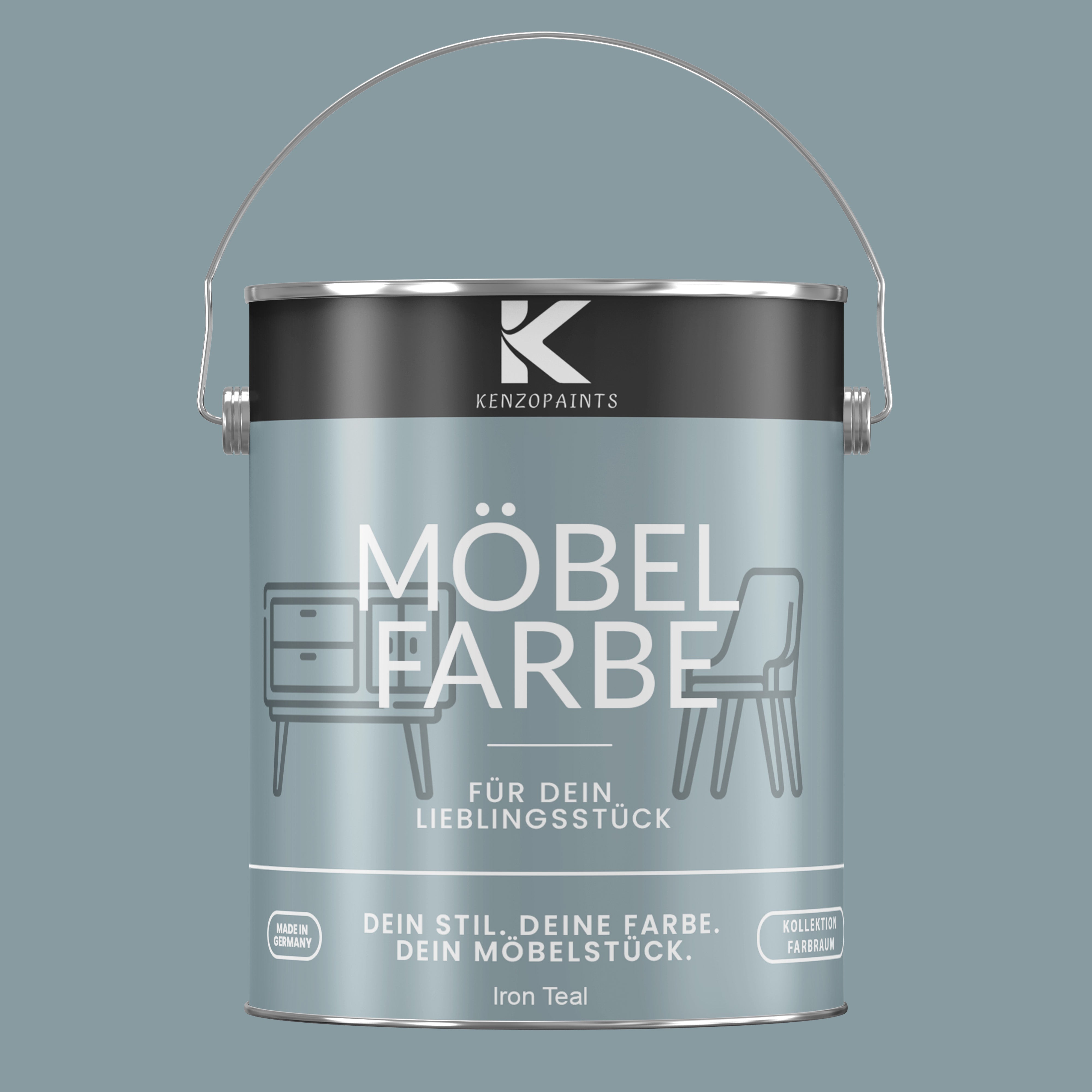 Kenzopaints Möbelfarbe Möbellack Buntlack Farbraum - 2,5Liter - Farbmanufaktur Contura Berkemeier - Farbmanufaktur Contura Berkemeier