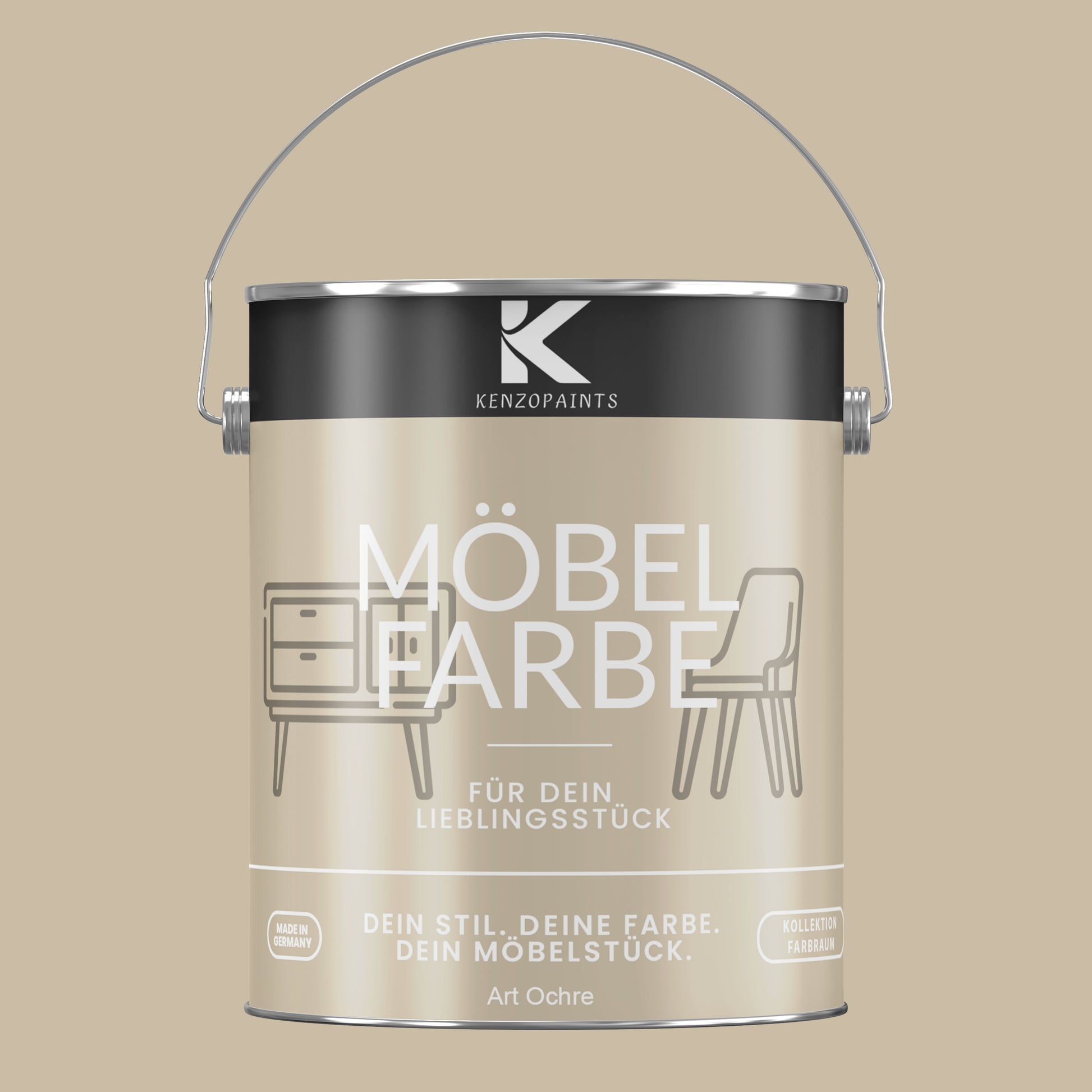 Kenzopaints Möbelfarbe Möbellack Buntlack Farbraum - 2,5Liter - Farbmanufaktur Contura Berkemeier - Farbmanufaktur Contura Berkemeier