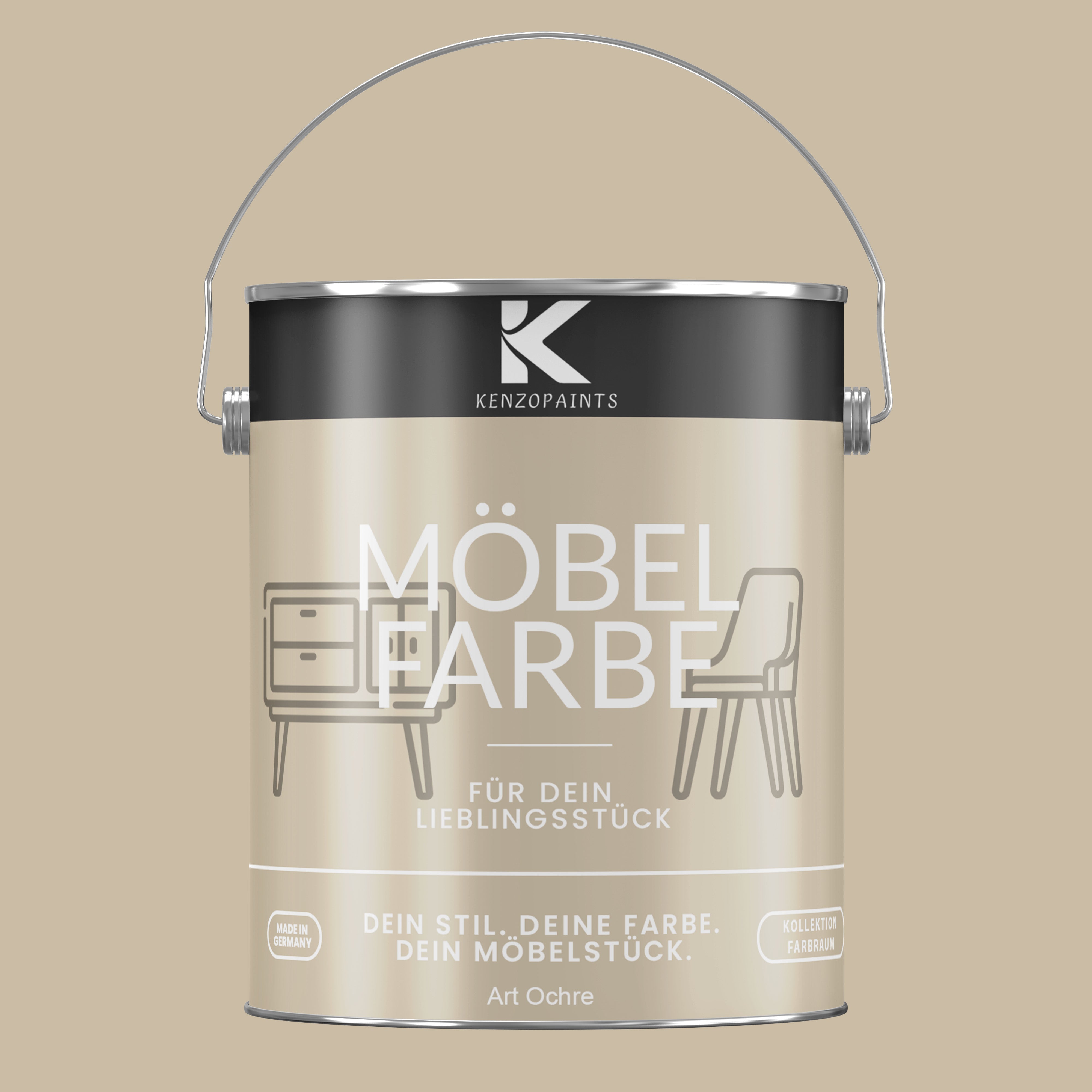 Kenzopaints Möbelfarbe Möbellack Buntlack Farbraum - 2,5Liter - Farbmanufaktur Contura Berkemeier - Farbmanufaktur Contura Berkemeier
