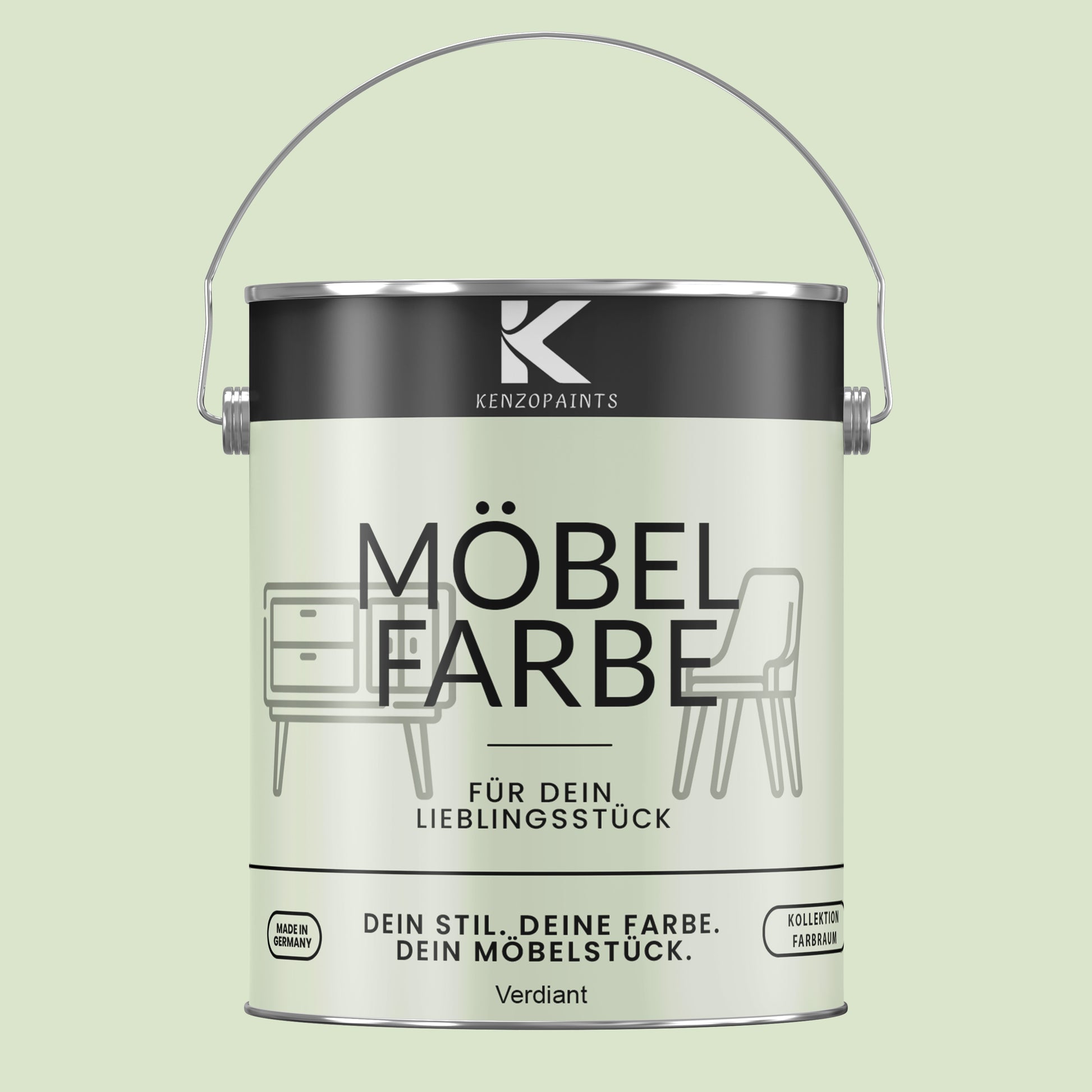 Kenzopaints Möbelfarbe Möbellack Buntlack Farbraum - 2,5Liter - Farbmanufaktur Contura Berkemeier - Farbmanufaktur Contura Berkemeier