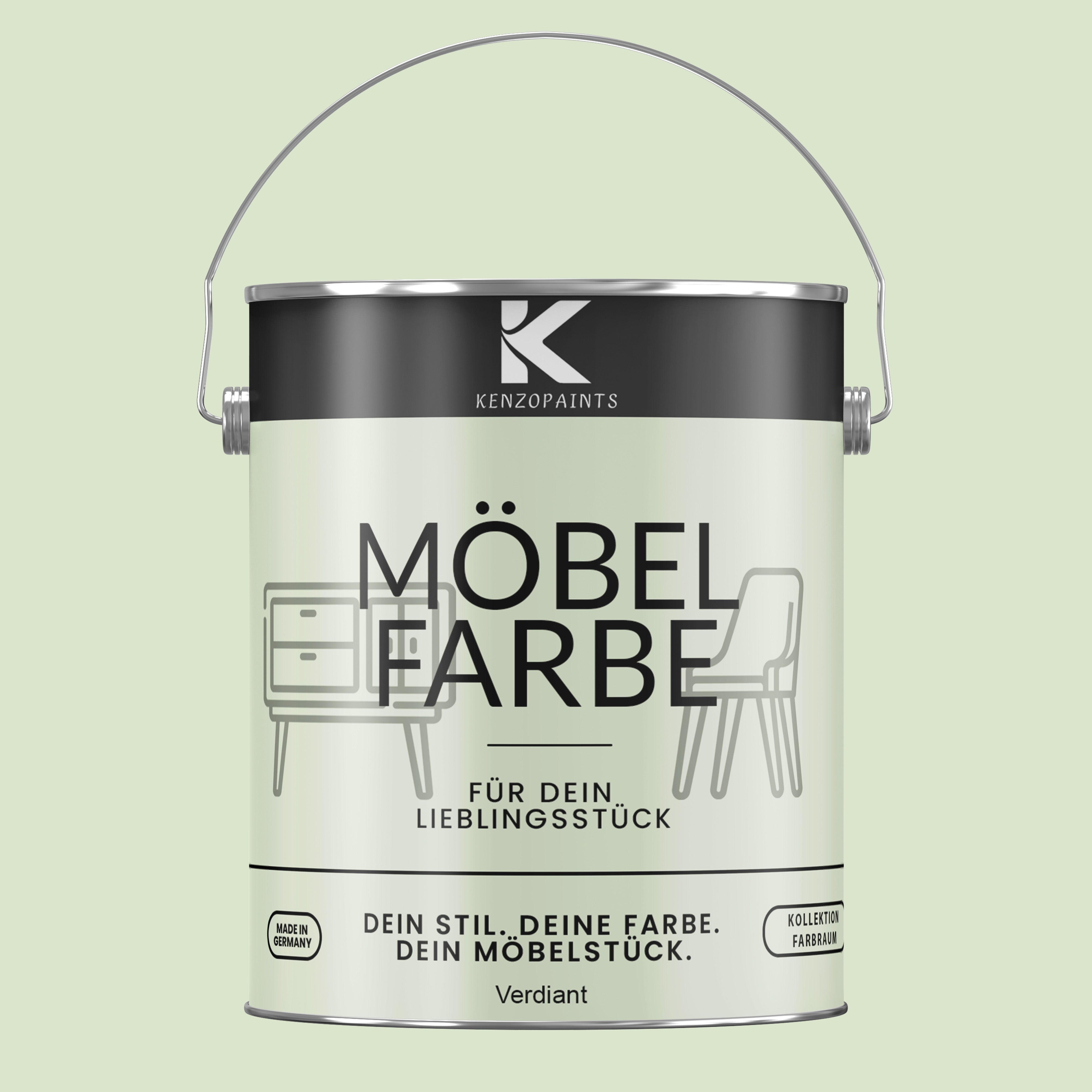 Kenzopaints Möbelfarbe Möbellack Buntlack Farbraum - 2,5Liter - Farbmanufaktur Contura Berkemeier - Farbmanufaktur Contura Berkemeier