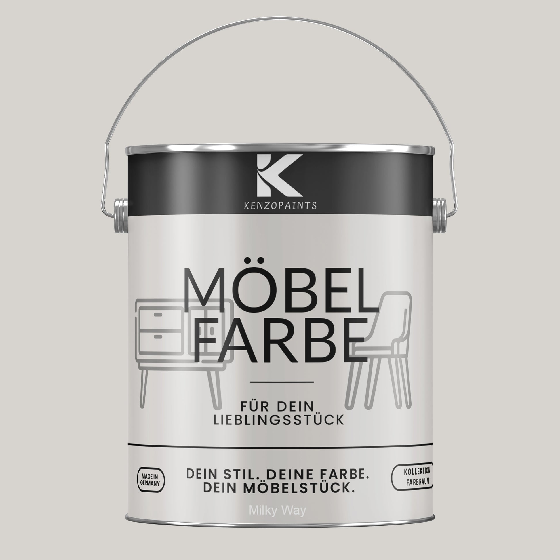 Kenzopaints Möbelfarbe Möbellack Buntlack Farbraum - 2,5Liter - Farbmanufaktur Contura Berkemeier - Farbmanufaktur Contura Berkemeier