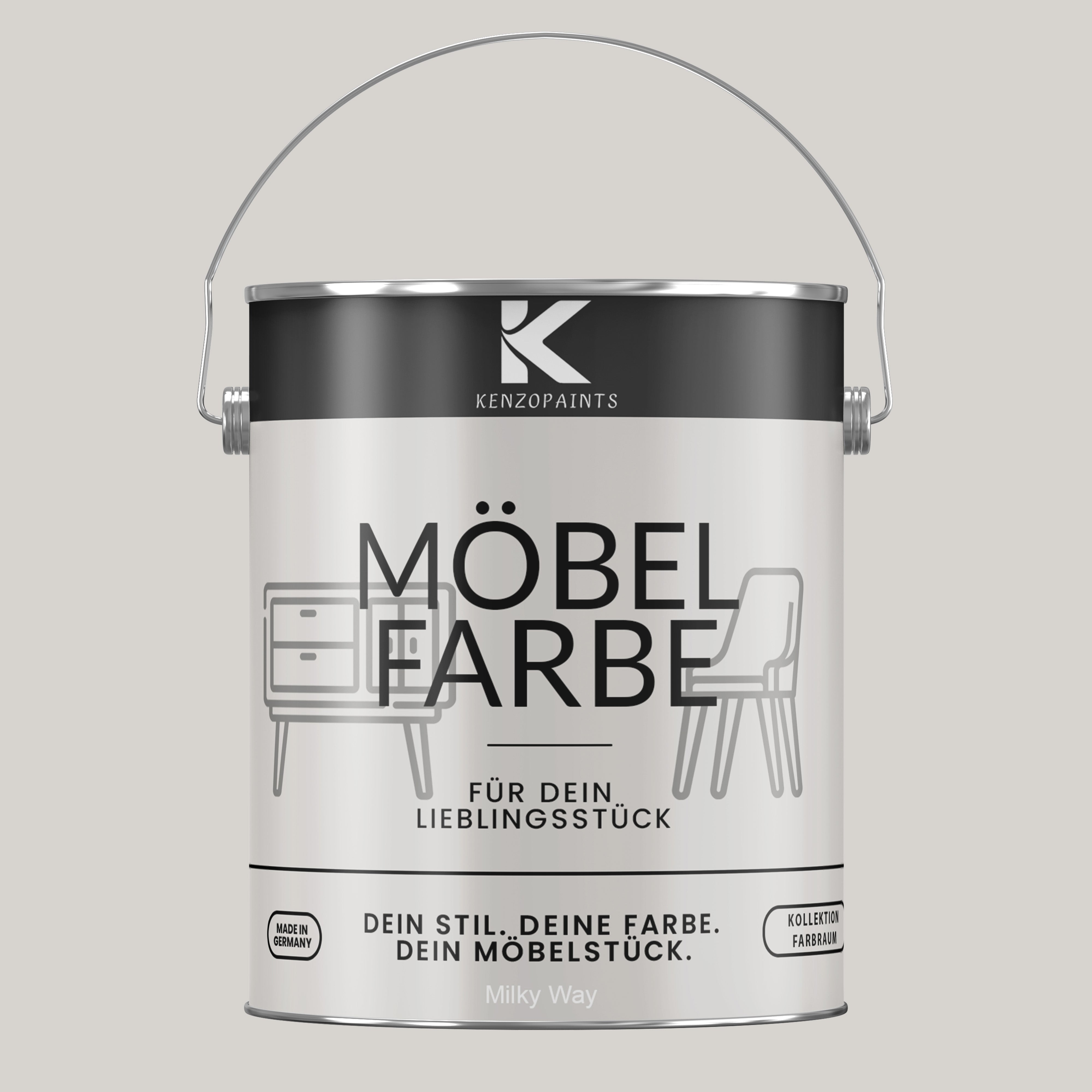 Kenzopaints Möbelfarbe Möbellack Buntlack Farbraum - 2,5Liter - Farbmanufaktur Contura Berkemeier - Farbmanufaktur Contura Berkemeier