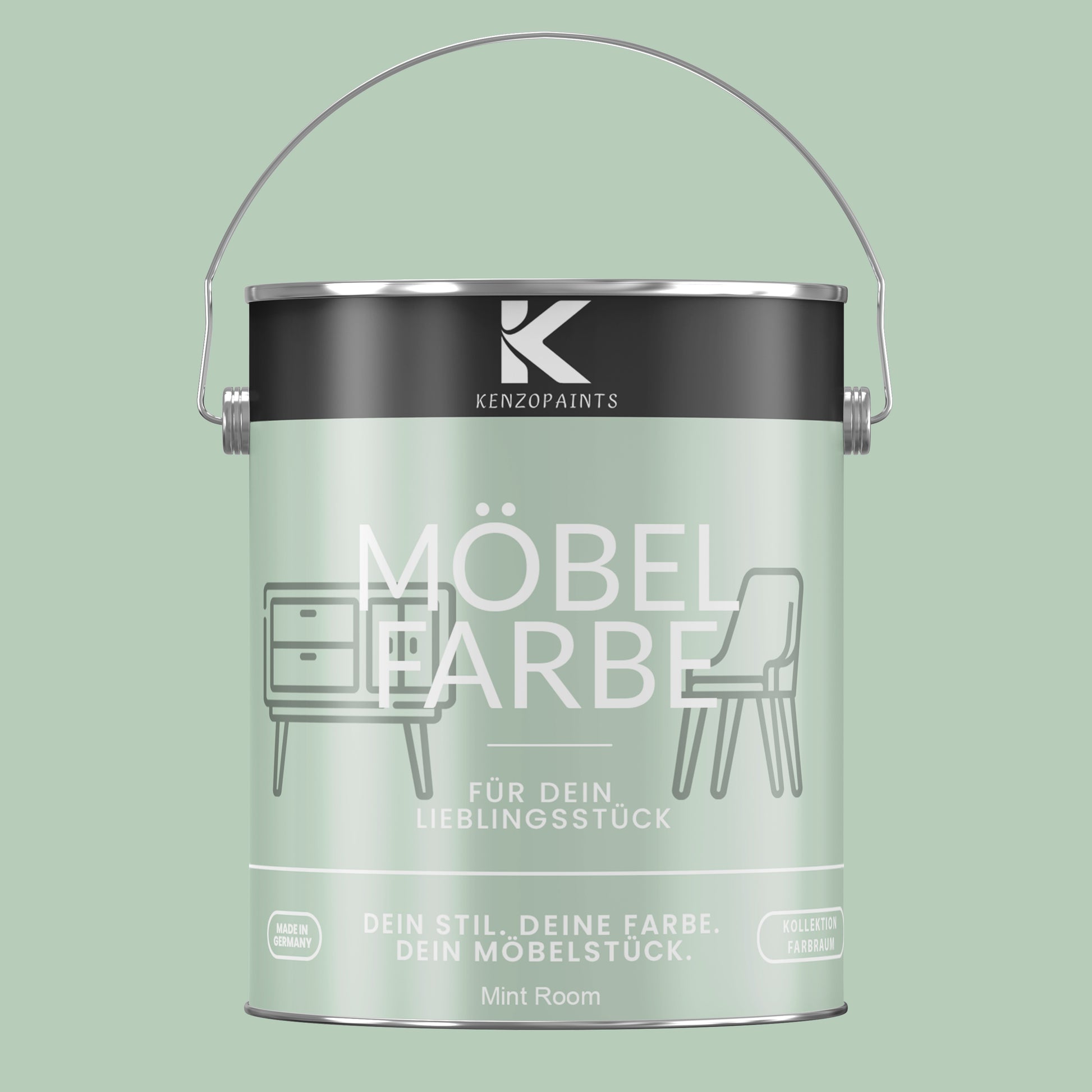Kenzopaints Möbelfarbe Möbellack Buntlack Farbraum - 2,5Liter - Farbmanufaktur Contura Berkemeier - Farbmanufaktur Contura Berkemeier