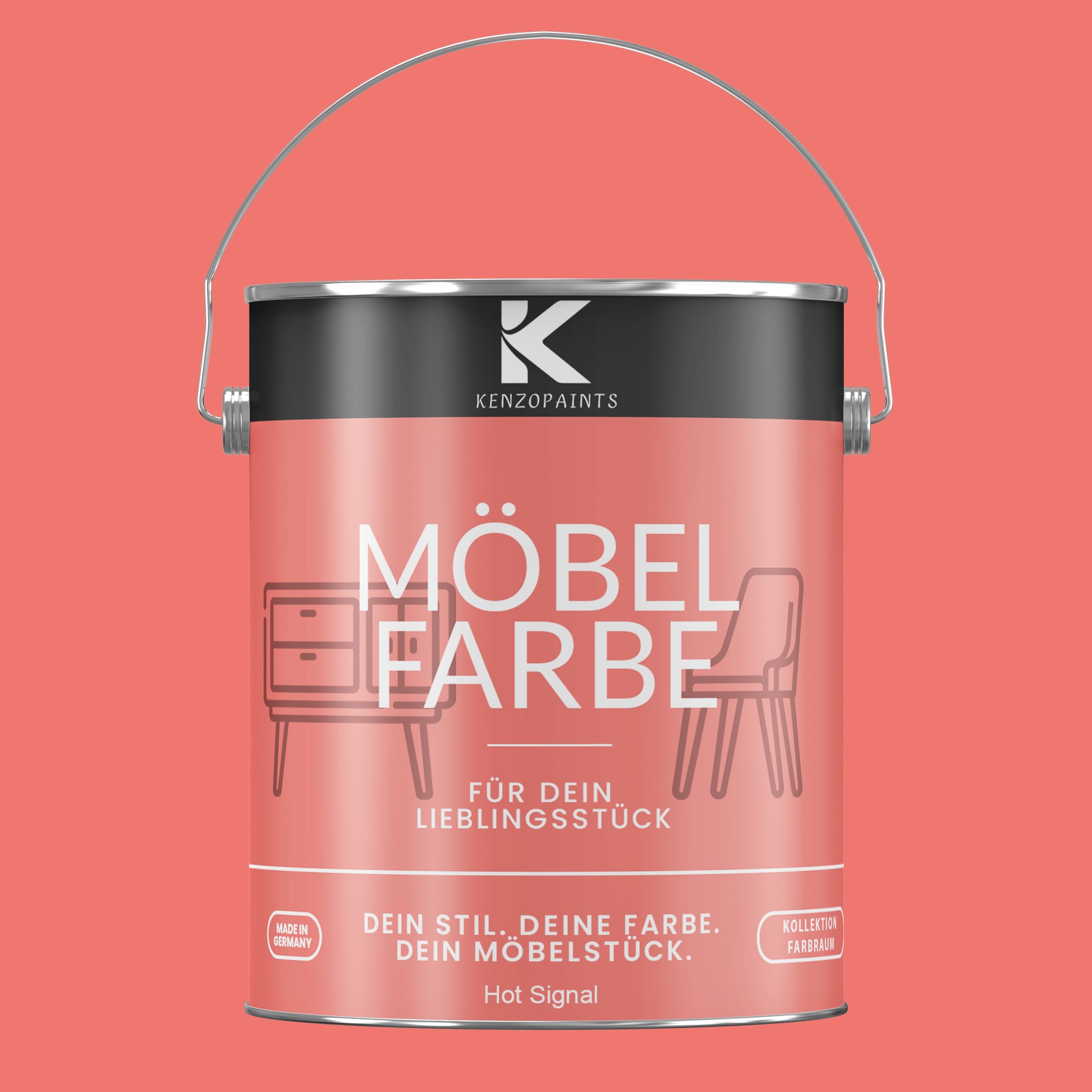 Kenzopaints Möbelfarbe Möbellack Buntlack Farbraum - 2,5Liter - Farbmanufaktur Contura Berkemeier - Farbmanufaktur Contura Berkemeier