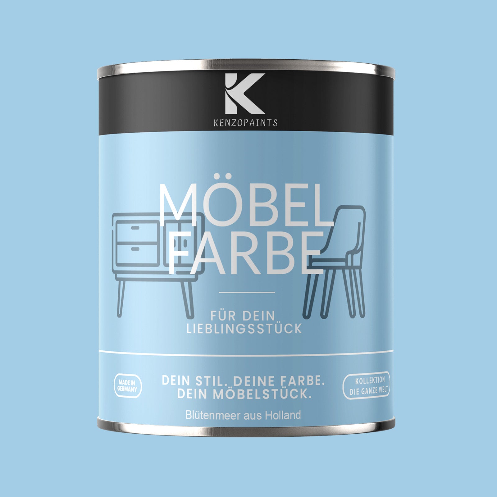 Kenzopaints Möbelfarbe Möbellack Buntlack - 2,5Liter - Farbmanufaktur Contura Berkemeier - Farbmanufaktur Contura Berkemeier