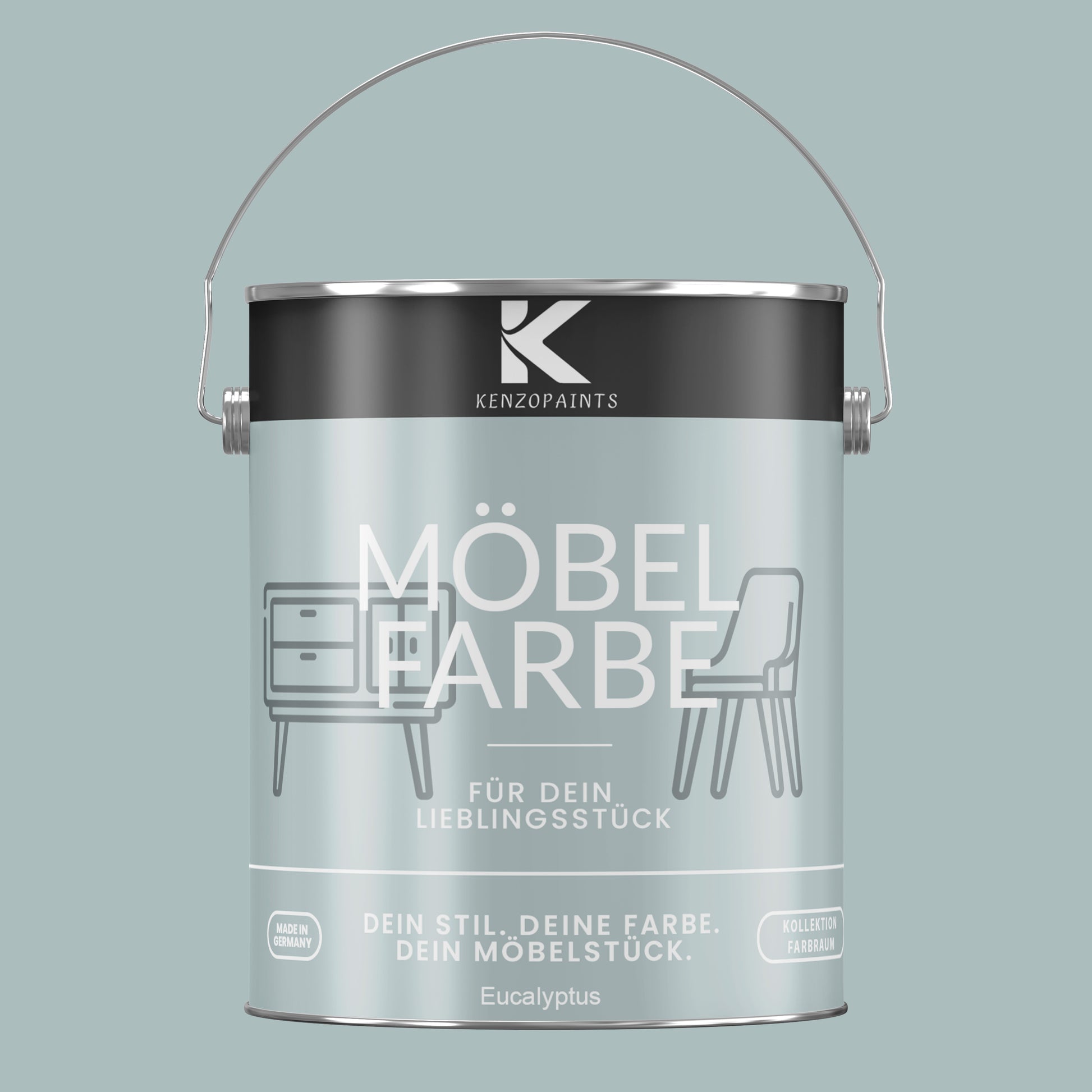 Kenzopaints Möbelfarbe Möbellack Buntlack Farbraum - 2,5Liter - Farbmanufaktur Contura Berkemeier - Farbmanufaktur Contura Berkemeier