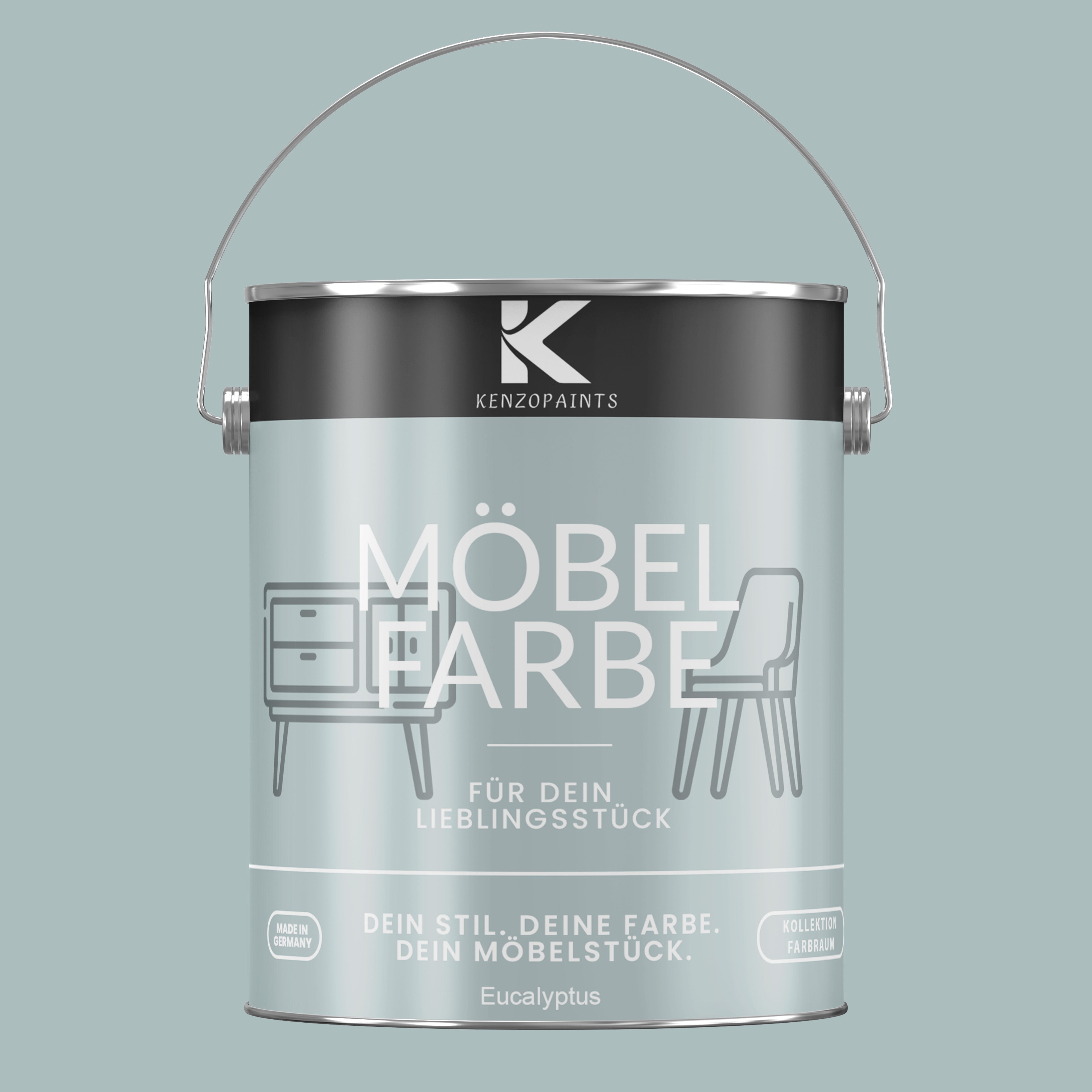 Kenzopaints Möbelfarbe Möbellack Buntlack Farbraum - 2,5Liter - Farbmanufaktur Contura Berkemeier - Farbmanufaktur Contura Berkemeier