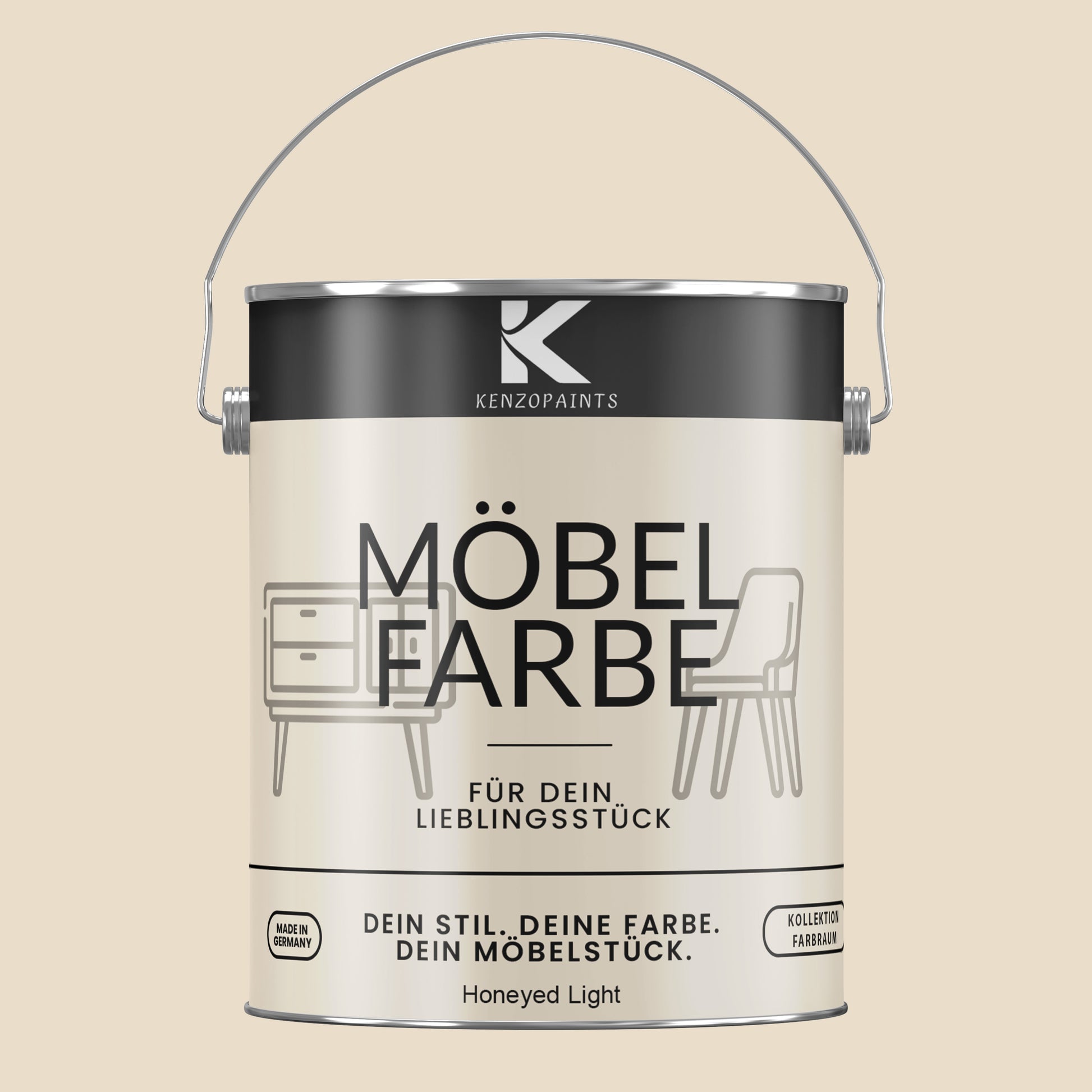 Kenzopaints Möbelfarbe Möbellack Buntlack Farbraum - 2,5Liter - Farbmanufaktur Contura Berkemeier - Farbmanufaktur Contura Berkemeier