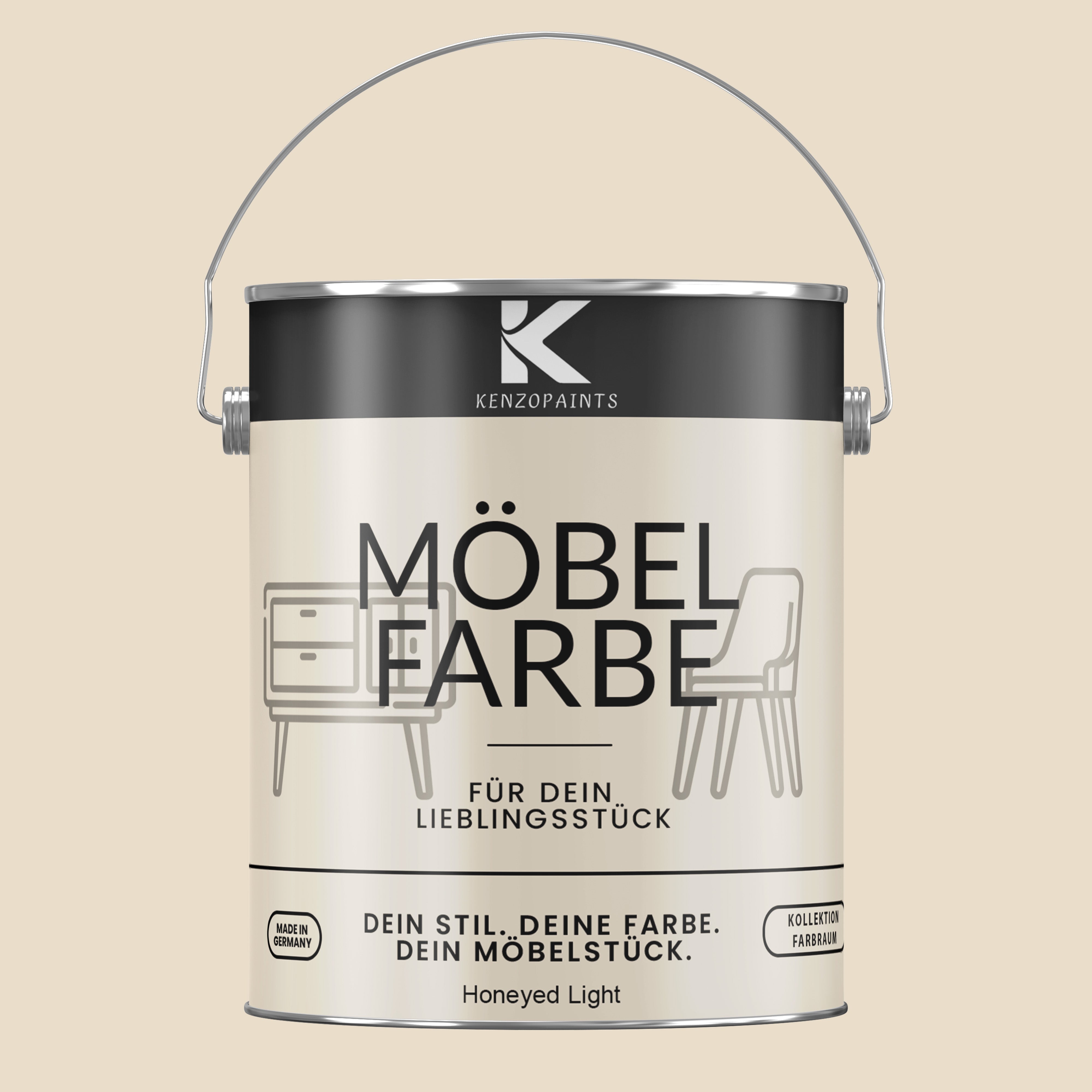Kenzopaints Möbelfarbe Möbellack Buntlack Farbraum - 2,5Liter - Farbmanufaktur Contura Berkemeier - Farbmanufaktur Contura Berkemeier