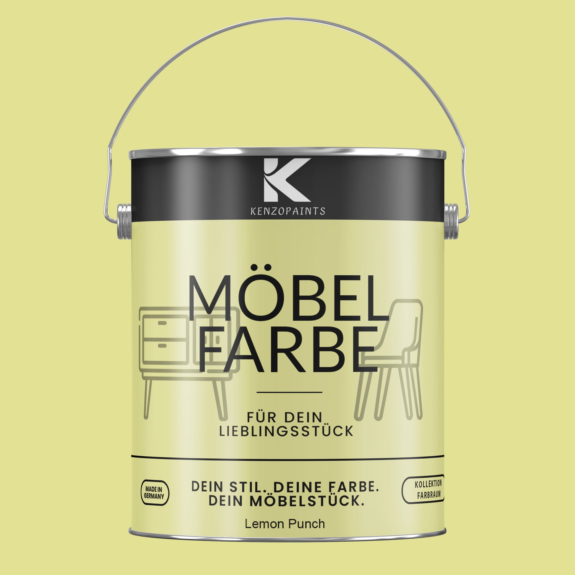 Kenzopaints Möbelfarbe Möbellack Buntlack Farbraum - 2,5Liter - Farbmanufaktur Contura Berkemeier - Farbmanufaktur Contura Berkemeier