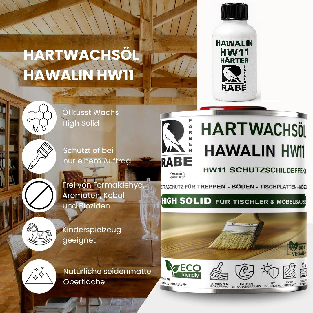 RABE - 2K Hartwachsöl mit Härter High Solid Leicht WEIß seidenmatt Parkett Möbel - Farbmanufaktur Contura Berkemeier - Farben Rabe