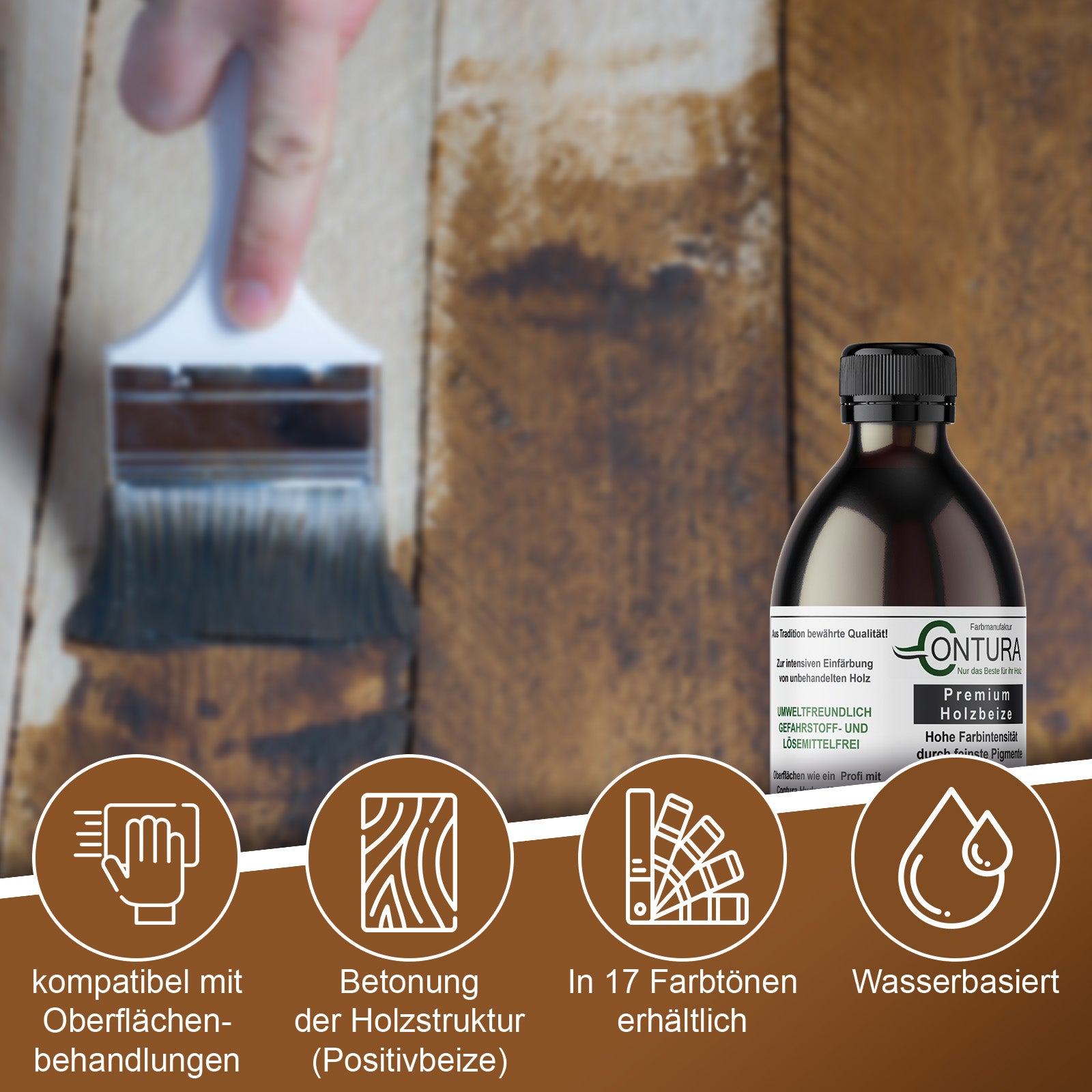 XL - Contura Holzbeize Wasserbeize Möbel Farbe 5L/10L/20L Beize - Farbmanufaktur Contura Berkemeier - Farbmanufaktur Contura Berkemeier