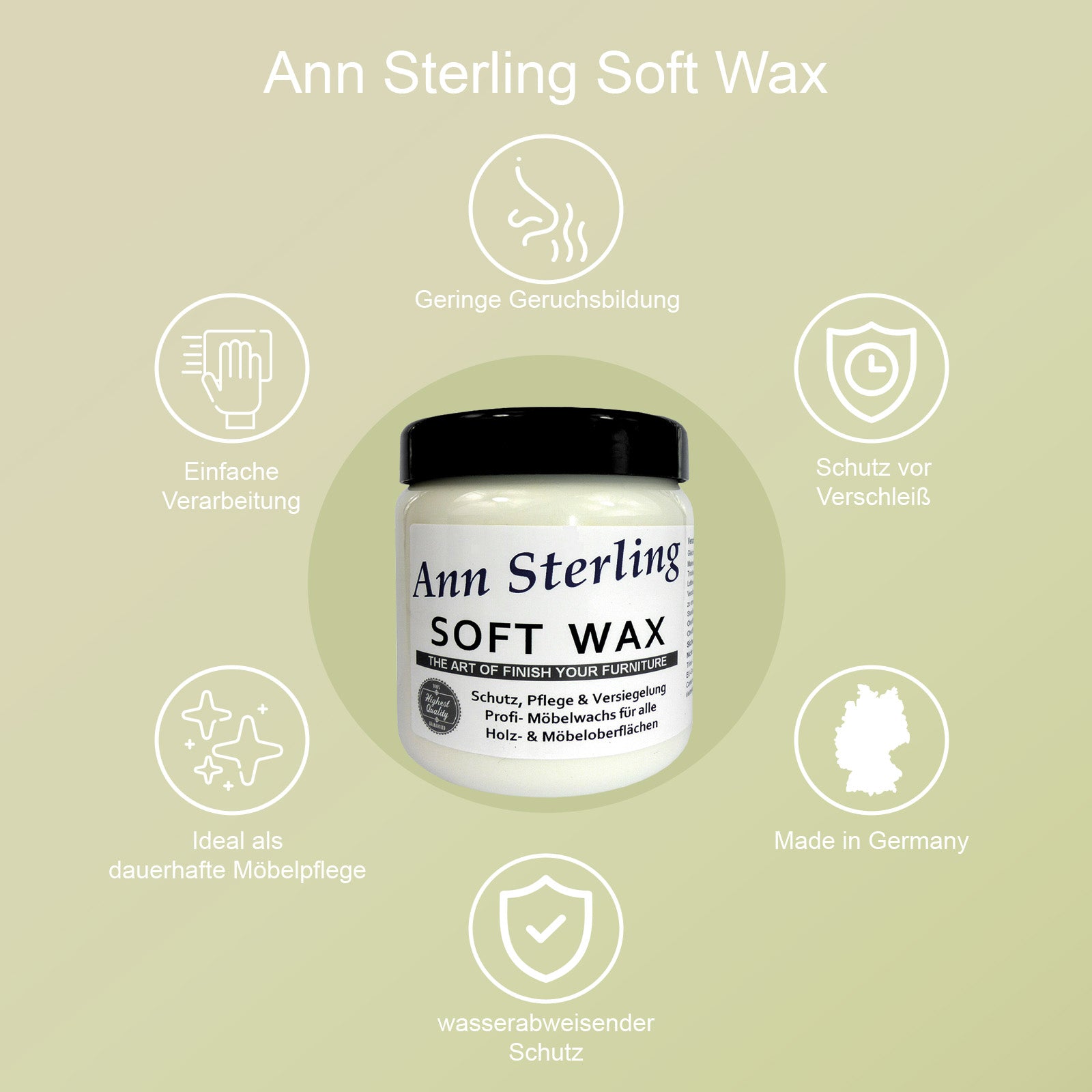 Contura Ann Sterling Soft Wax Holzwachs Möbelwachs Möbelpolitur Bienenwachs - Farbmanufaktur Contura Berkemeier - Farbmanufaktur Contura Berkemeier