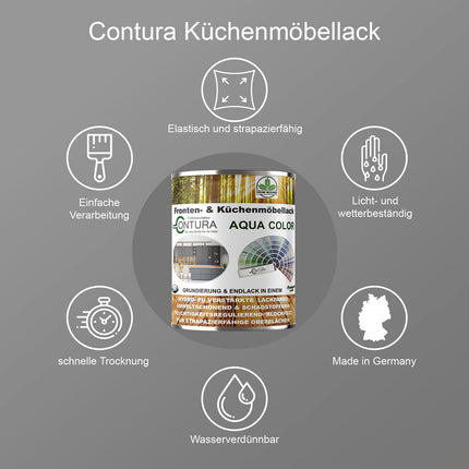 Contura Küchenmöbellack ++Wunschfarbton++ RAL Möbellack SET Möbelfarbe Holzlack Buntlack Küchenlack - Farbmanufaktur Contura Berkemeier - Farbmanufaktur Contura Berkemeier