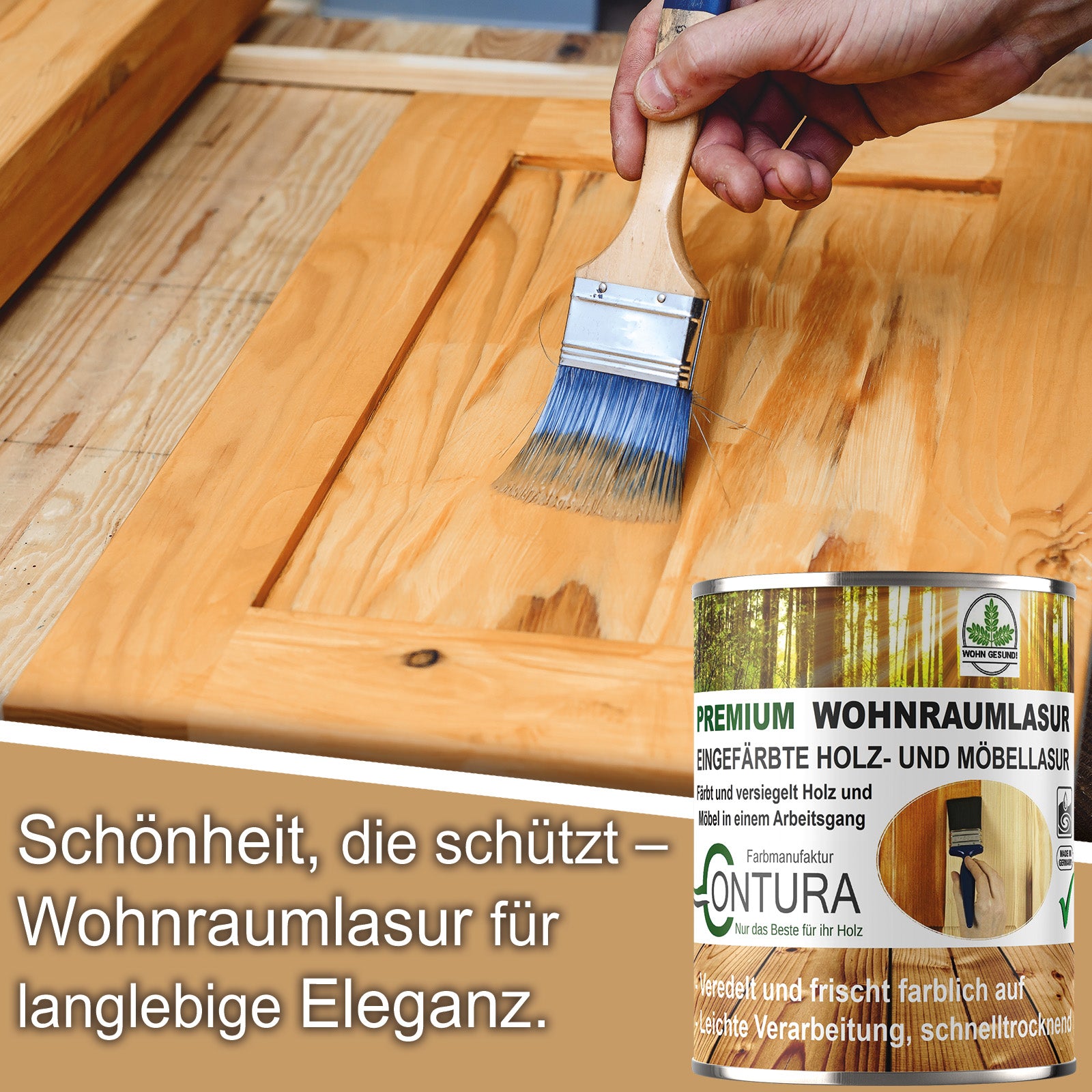 Contura Wohnraumlasur Holzfarbe Möbellasur Lackbeize Möbellack Lacklasur Innenlasur Holzlack - Farbmanufaktur Contura Berkemeier - Farbmanufaktur Contura Berkemeier