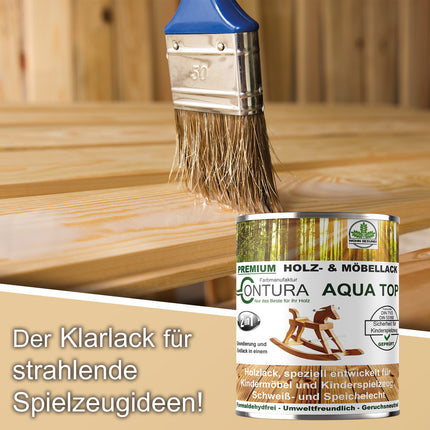 750ml. Lack für Kinderspielzeug und Kindermöbel DIN EN71/3 Klarlack - Farbmanufaktur Contura Berkemeier - Farbmanufaktur Contura Berkemeier