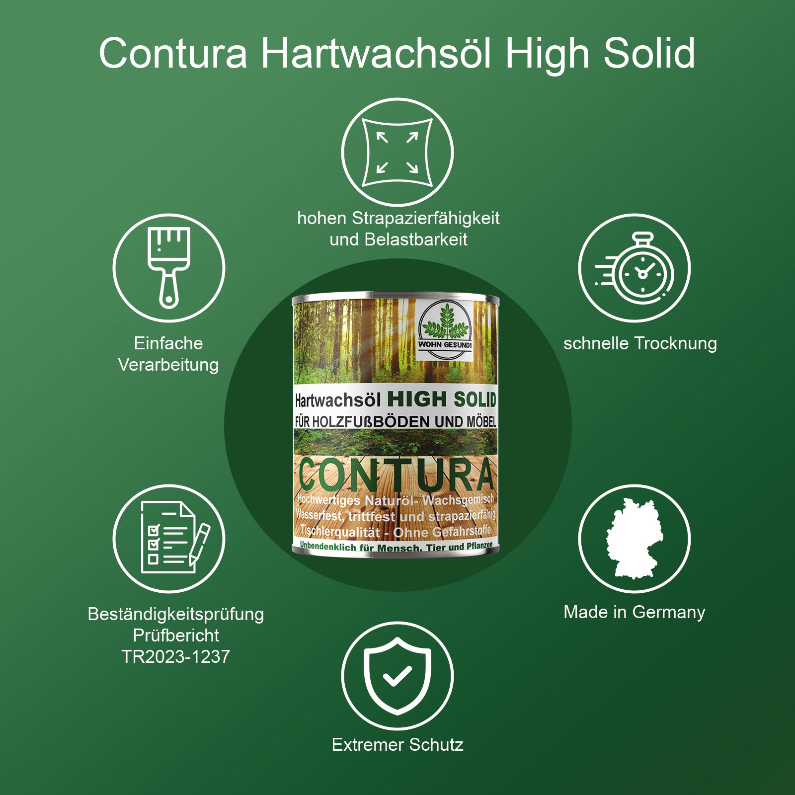 Contura Premium Hartwachsöl High Solid Holzöl Fußböden Möbel Holzschutz - Farbmanufaktur Contura Berkemeier - Farbmanufaktur Contura Berkemeier