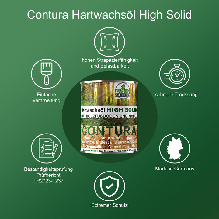 Contura Premium Hartwachsöl High Solid Holzöl Fußböden Möbel Holzschutz - Farbmanufaktur Contura Berkemeier - Farbmanufaktur Contura Berkemeier