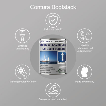 Contura Boots- & Yachtlack Hochglanz Bootslack Holzlack Hartlack Klarlack - Farbmanufaktur Contura Berkemeier - Farbmanufaktur Contura Berkemeier