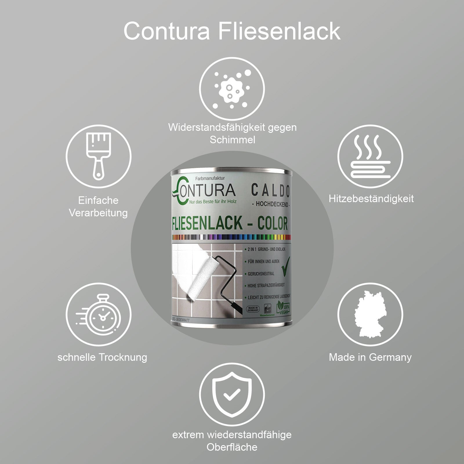 Fliesenlack ++Wunschfarbton++ Fliesenfarbe Lack Fliesen Wand Boden Bad Küche - Farbmanufaktur Contura Berkemeier - Farbmanufaktur Contura Berkemeier