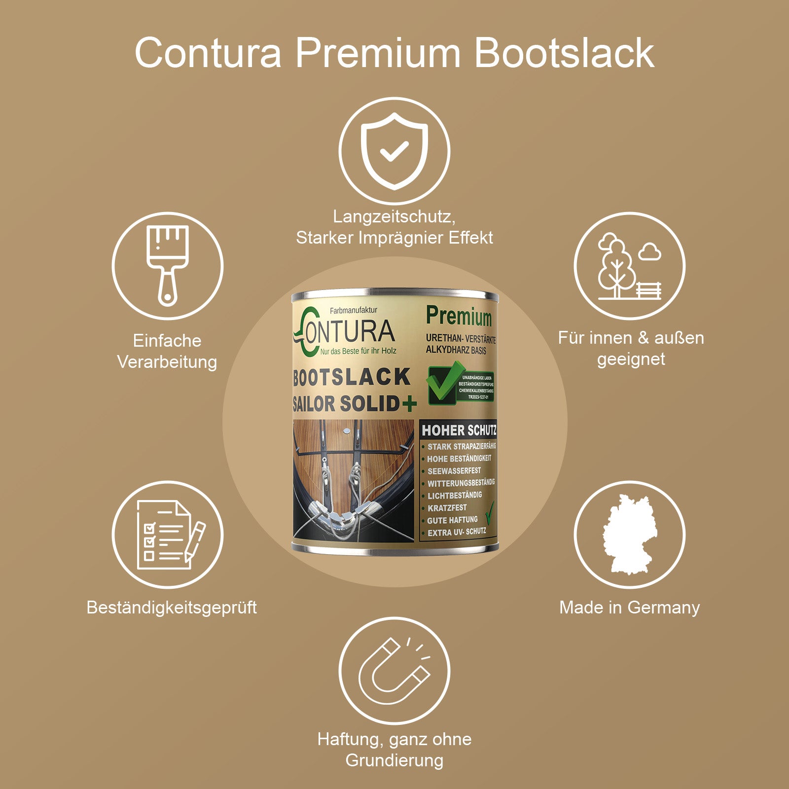 Contura Bootslack Premium Yachtlack Holzlack Boot Thekenlack - Farbmanufaktur Contura Berkemeier - Farbmanufaktur Contura Berkemeier