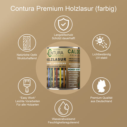 Contura Holzlasur Langzeitschutz Lasur + Pinsel Holz Außen Dauerschutzlasur Holzfarbe - Farbmanufaktur Contura Berkemeier - Farbmanufaktur Contura Berkemeier
