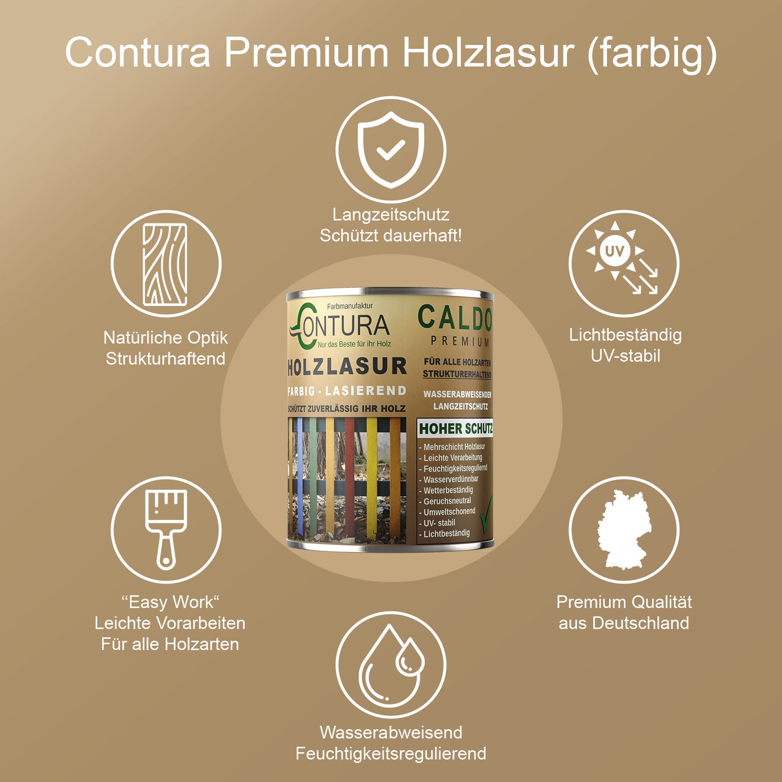 Contura Holzlasur Langzeitschutz Lasur + Pinsel Holz Außen Dauerschutzlasur Holzfarbe - Farbmanufaktur Contura Berkemeier - Farbmanufaktur Contura Berkemeier