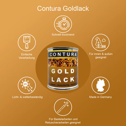 Contura Premium Goldlack Effektfarbe Effektlack Holz und Metall - Farbmanufaktur Contura Berkemeier - Farbmanufaktur Contura Berkemeier