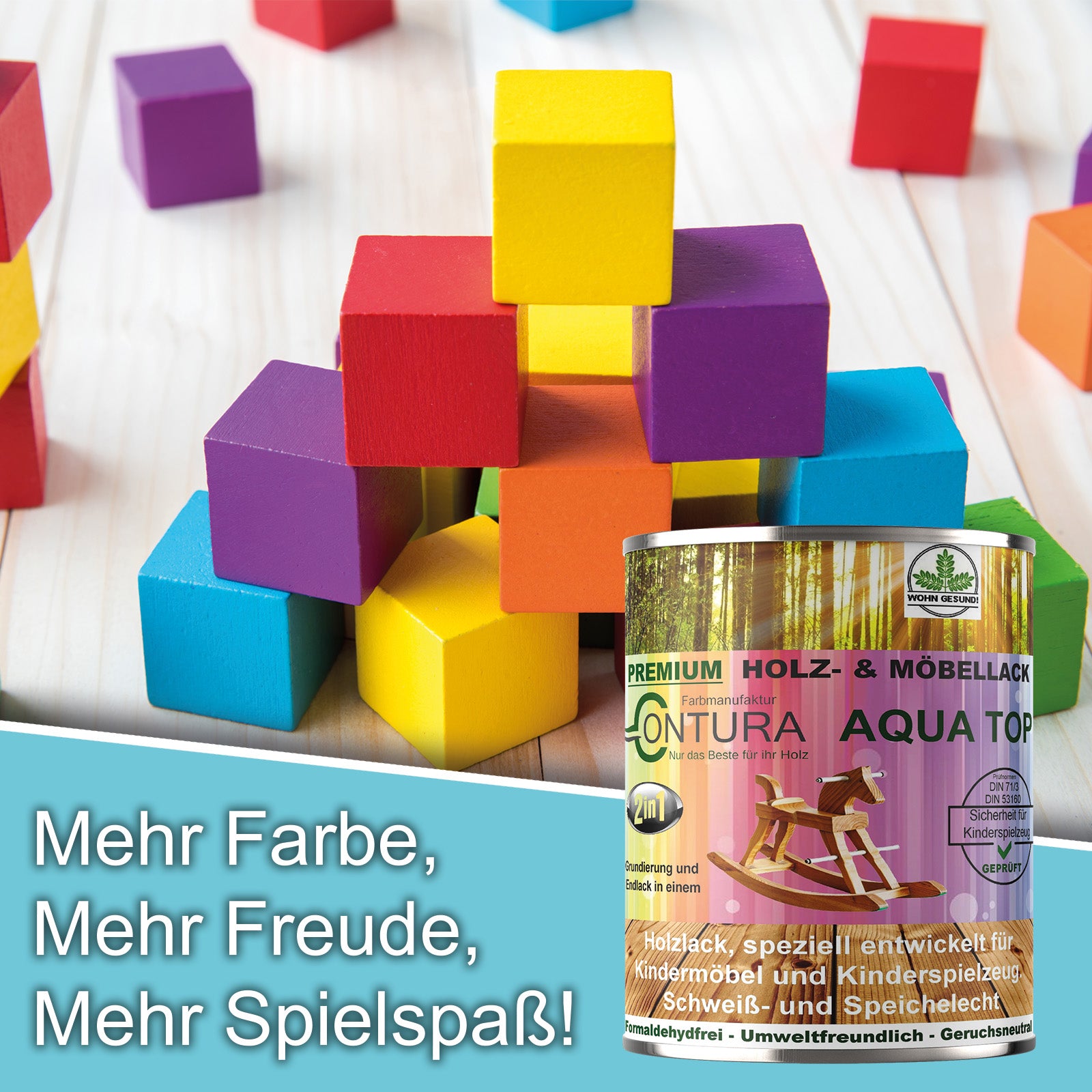 Lack für Kinderspielzeug Buntlack ++Wunschfarbton++ Holzlack Möbellack - Farbmanufaktur Contura Berkemeier - Farbmanufaktur Contura Berkemeier