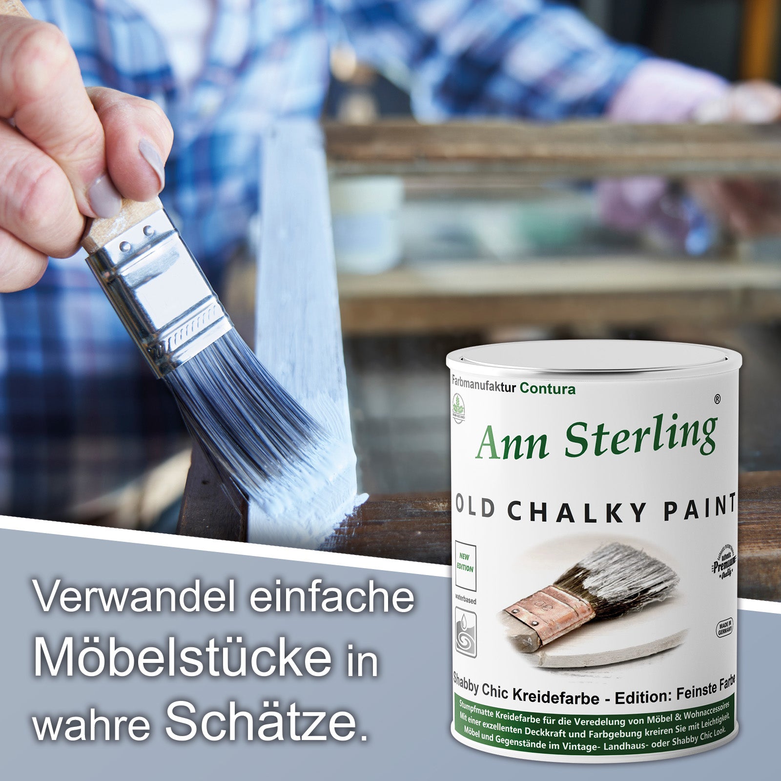 Ann Sterling Kreidefarbe Shabby Chic 3Kg. - Farbmanufaktur Contura Berkemeier - Farbmanufaktur Contura Berkemeier