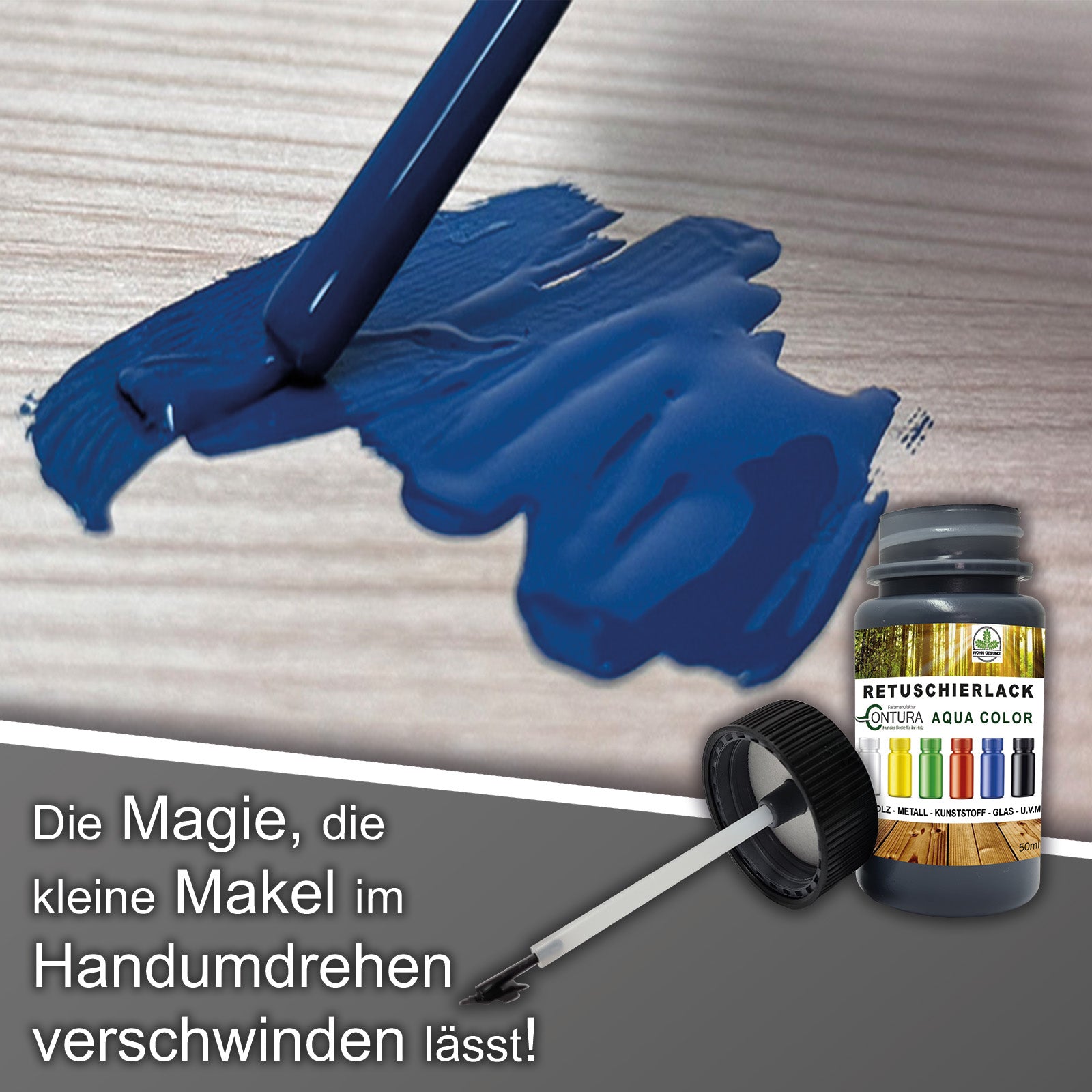 Contura 50ml. Retuschierlack ++Wunschfarbton++ Reparaturlack Holzlack Möbellack Innen und Außen Metallack - Farbmanufaktur Contura Berkemeier - Farbmanufaktur Contura Berkemeier