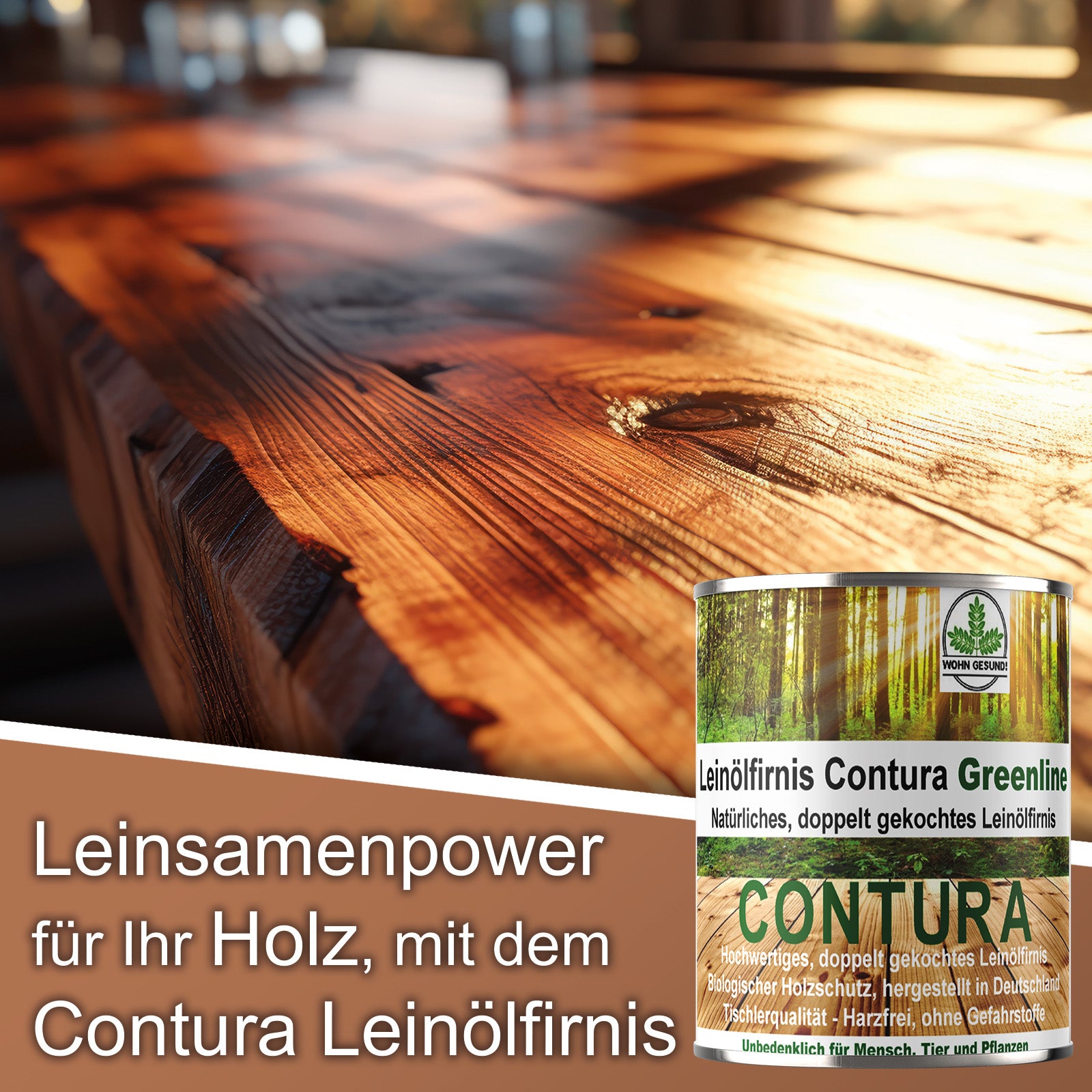 Contura Premium Natur Holzschutz Leinöl Holzöl Leinölfirnis Holz Möbel - Farbmanufaktur Contura Berkemeier - Farbmanufaktur Contura Berkemeier