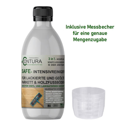 -POS- Contura Wischpflege Reiniger Pflege 3in1 mit Messbecher Holz Parkett Vinyl Laminat Bodenreiniger geölt - Farbmanufaktur Contura Berkemeier - Farbmanufaktur Contura Berkemeier