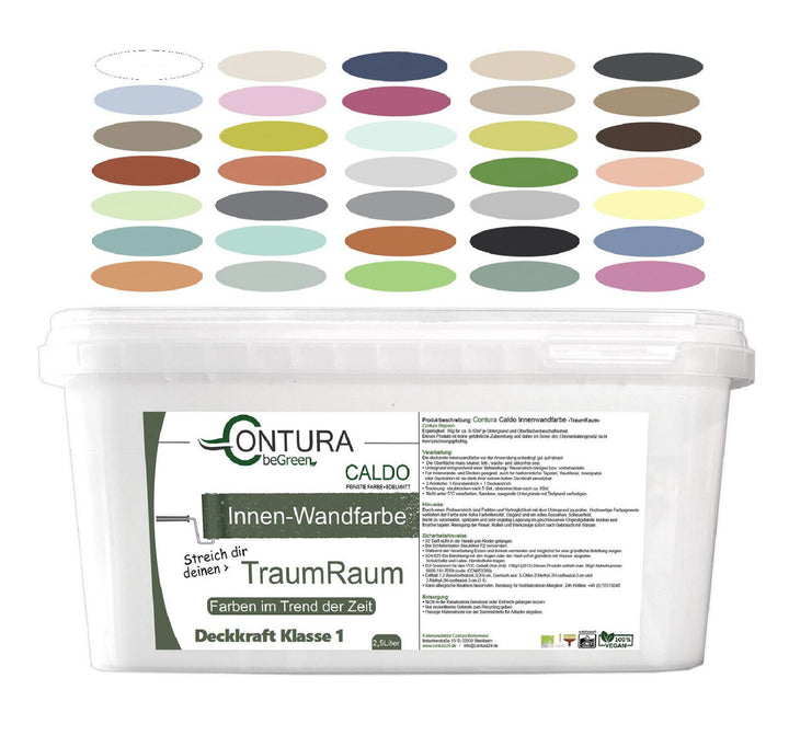 Contura Caldo BeGreen Wandfarbe 5 Liter - Farbmanufaktur Contura Berkemeier - Farbmanufaktur Contura Berkemeier