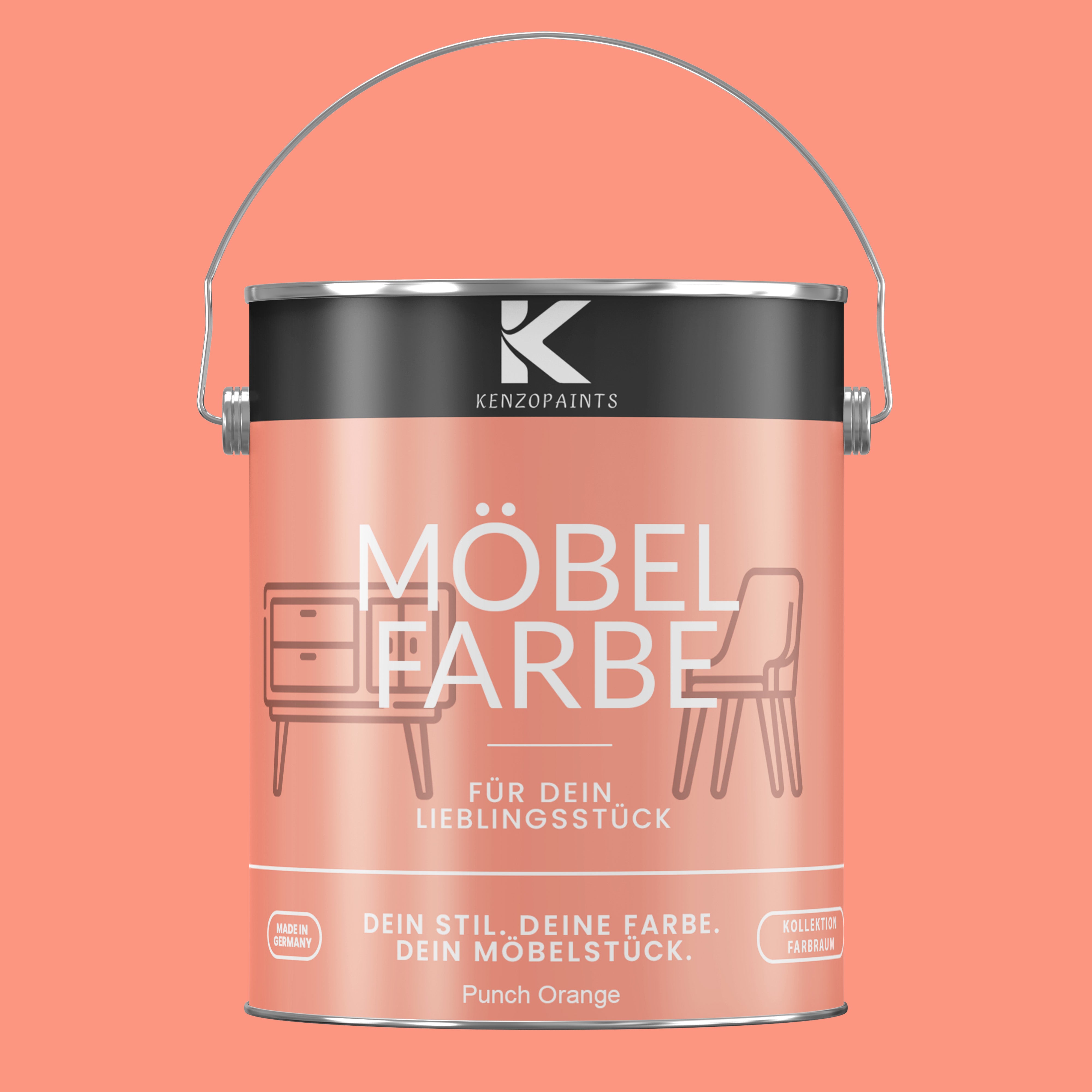 Kenzopaints Möbelfarbe Möbellack Buntlack Farbraum - 2,5Liter - Farbmanufaktur Contura Berkemeier - Farbmanufaktur Contura Berkemeier