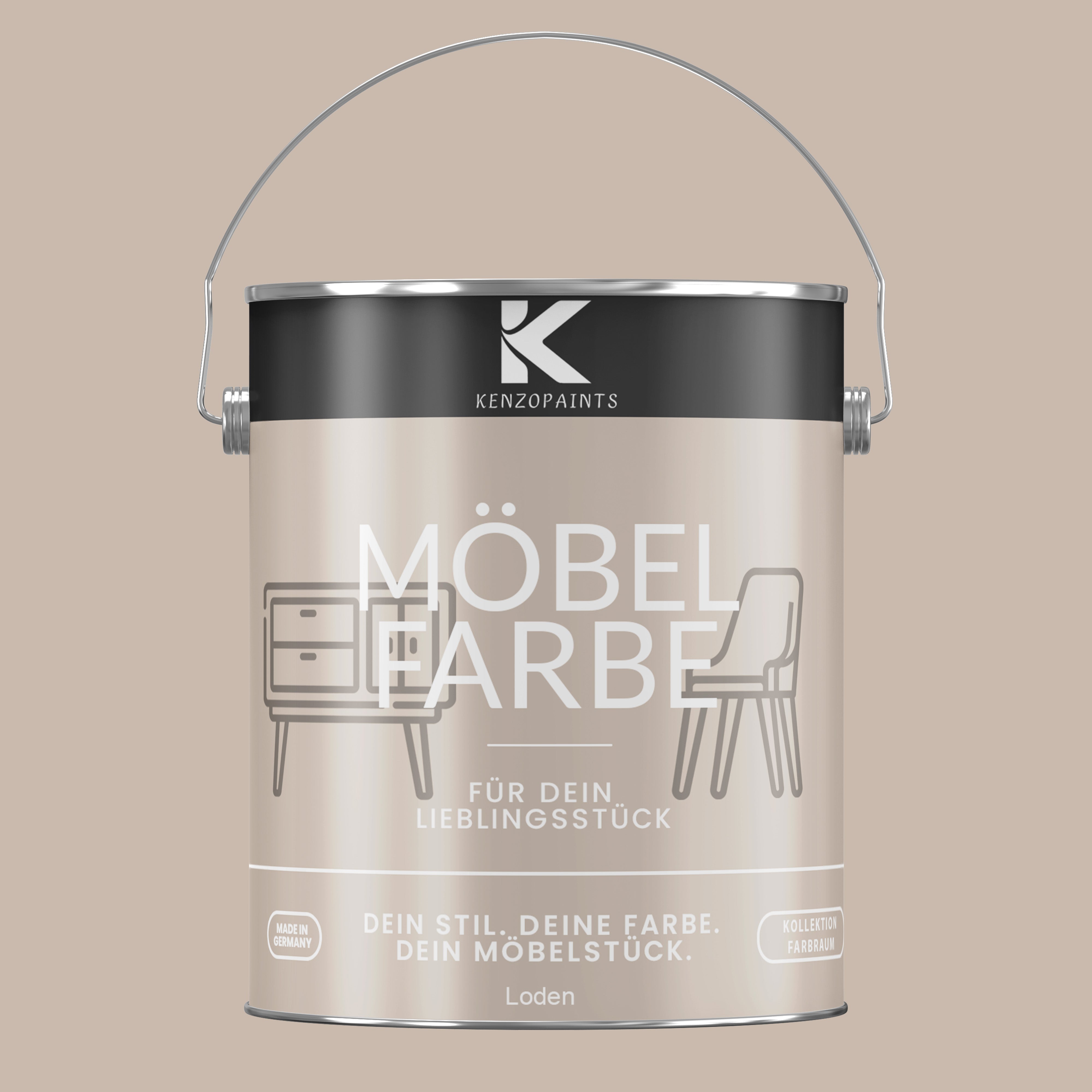 Kenzopaints Möbelfarbe Möbellack Buntlack Farbraum - 2,5Liter - Farbmanufaktur Contura Berkemeier - Farbmanufaktur Contura Berkemeier