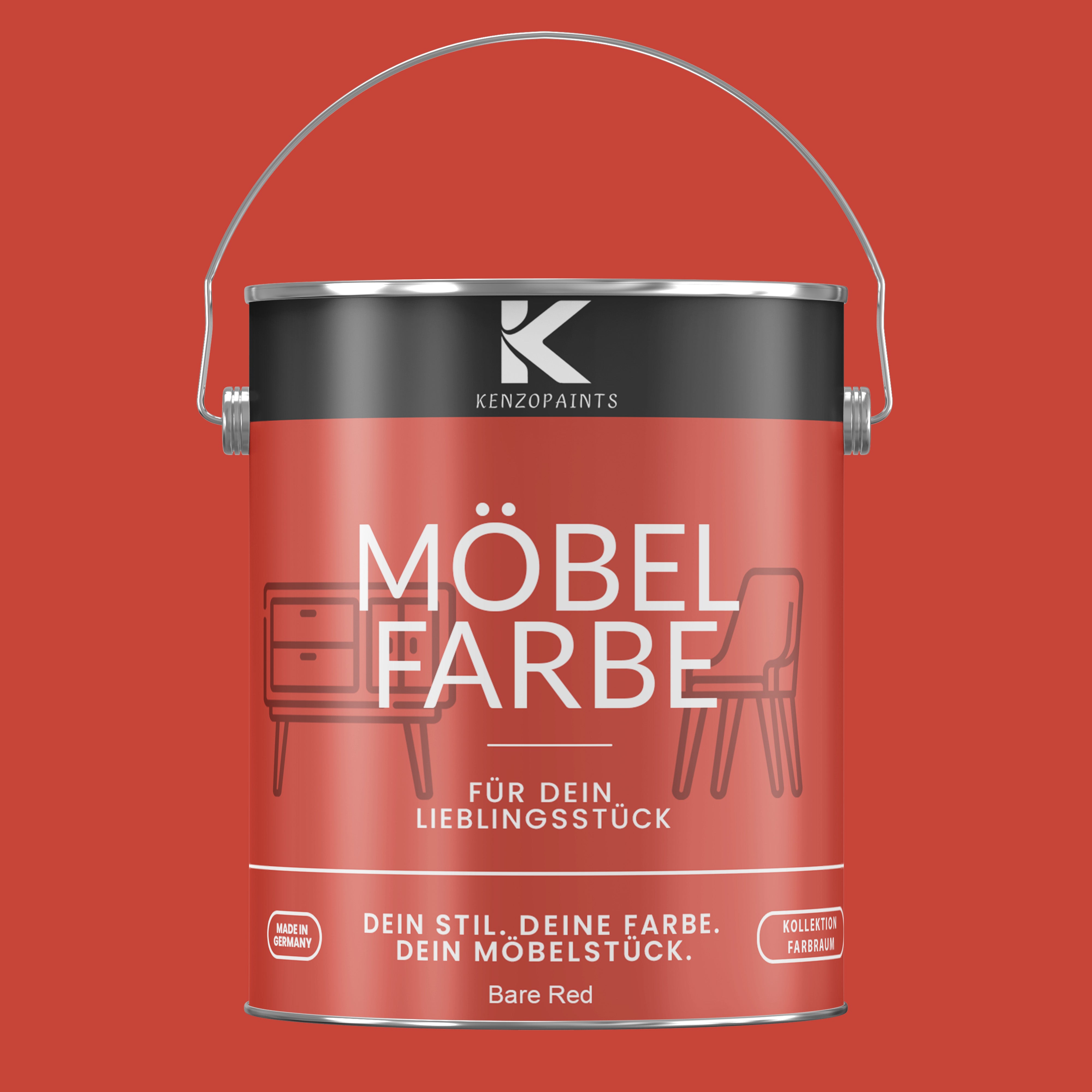 Kenzopaints Möbelfarbe Möbellack Buntlack Farbraum - 2,5Liter - Farbmanufaktur Contura Berkemeier - Farbmanufaktur Contura Berkemeier