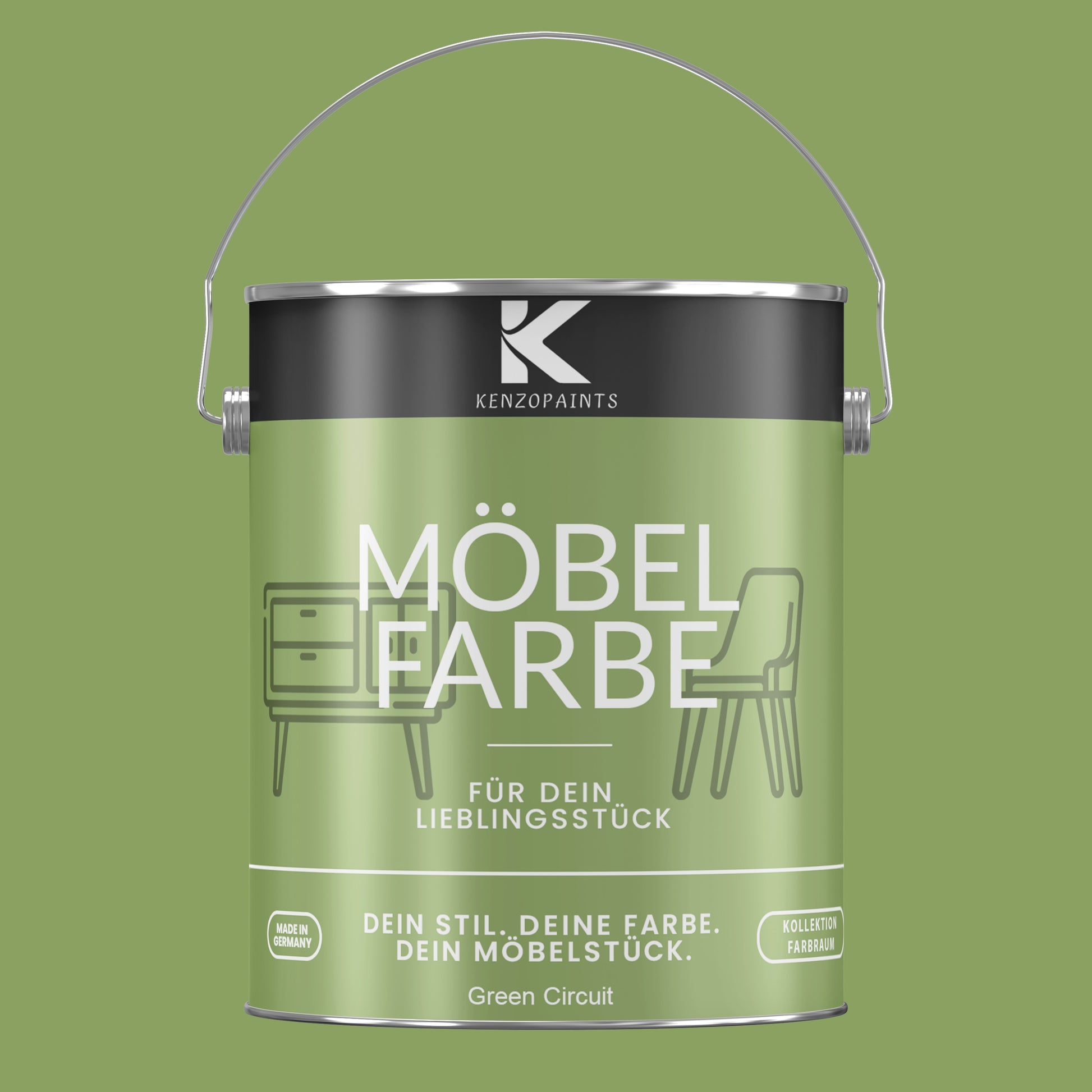 Kenzopaints Möbelfarbe Möbellack Buntlack Farbraum - 2,5Liter - Farbmanufaktur Contura Berkemeier - Farbmanufaktur Contura Berkemeier