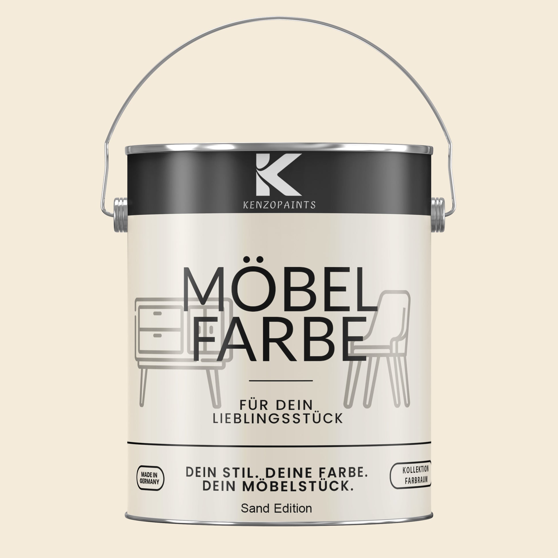 Kenzopaints Möbelfarbe Möbellack Buntlack Farbraum - 2,5Liter - Farbmanufaktur Contura Berkemeier - Farbmanufaktur Contura Berkemeier