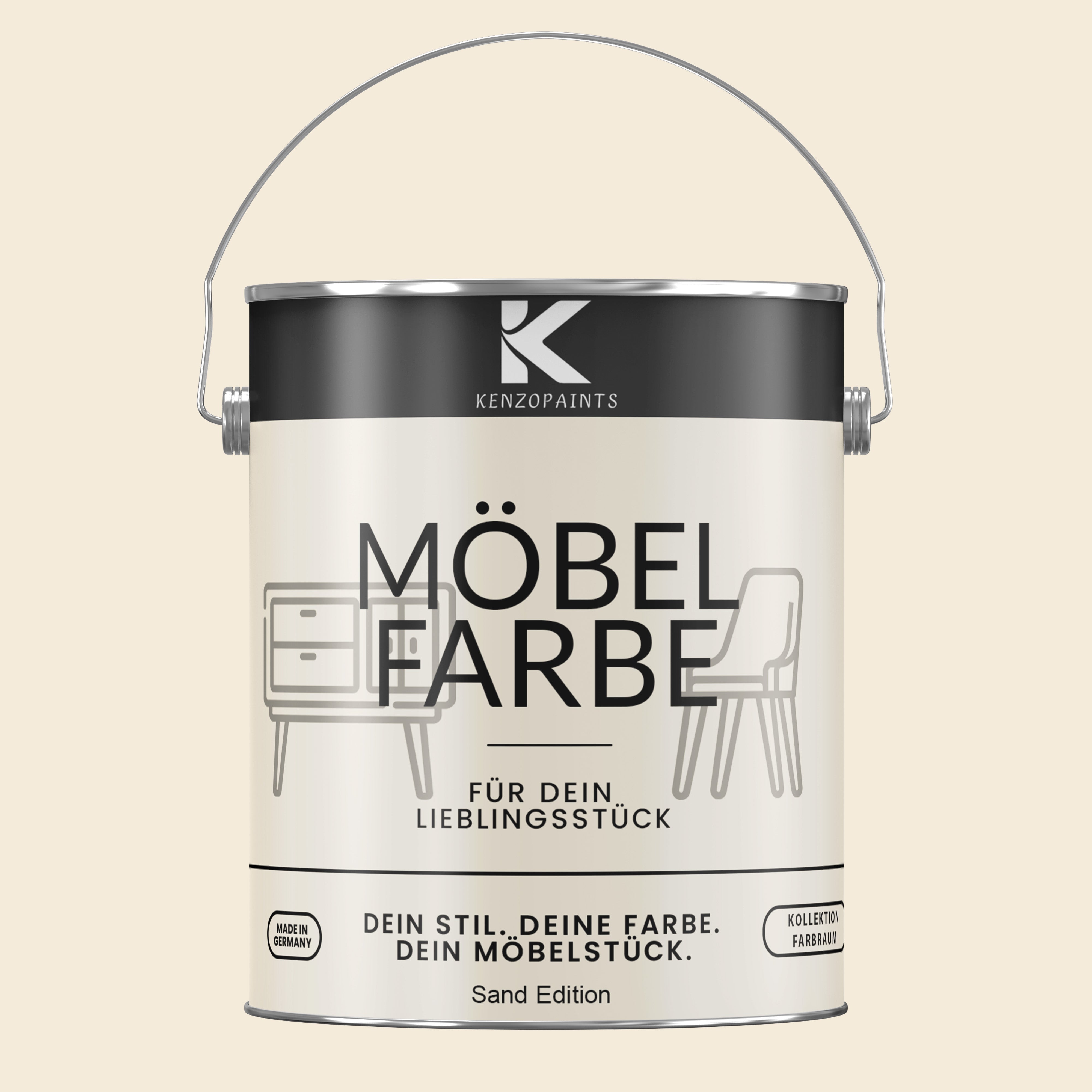 Kenzopaints Möbelfarbe Möbellack Buntlack Farbraum - 2,5Liter - Farbmanufaktur Contura Berkemeier - Farbmanufaktur Contura Berkemeier