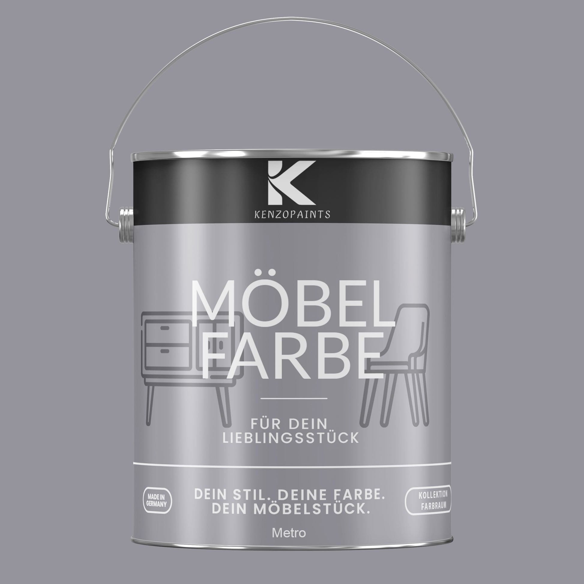 Kenzopaints Möbelfarbe Möbellack Buntlack Farbraum - 2,5Liter - Farbmanufaktur Contura Berkemeier - Farbmanufaktur Contura Berkemeier